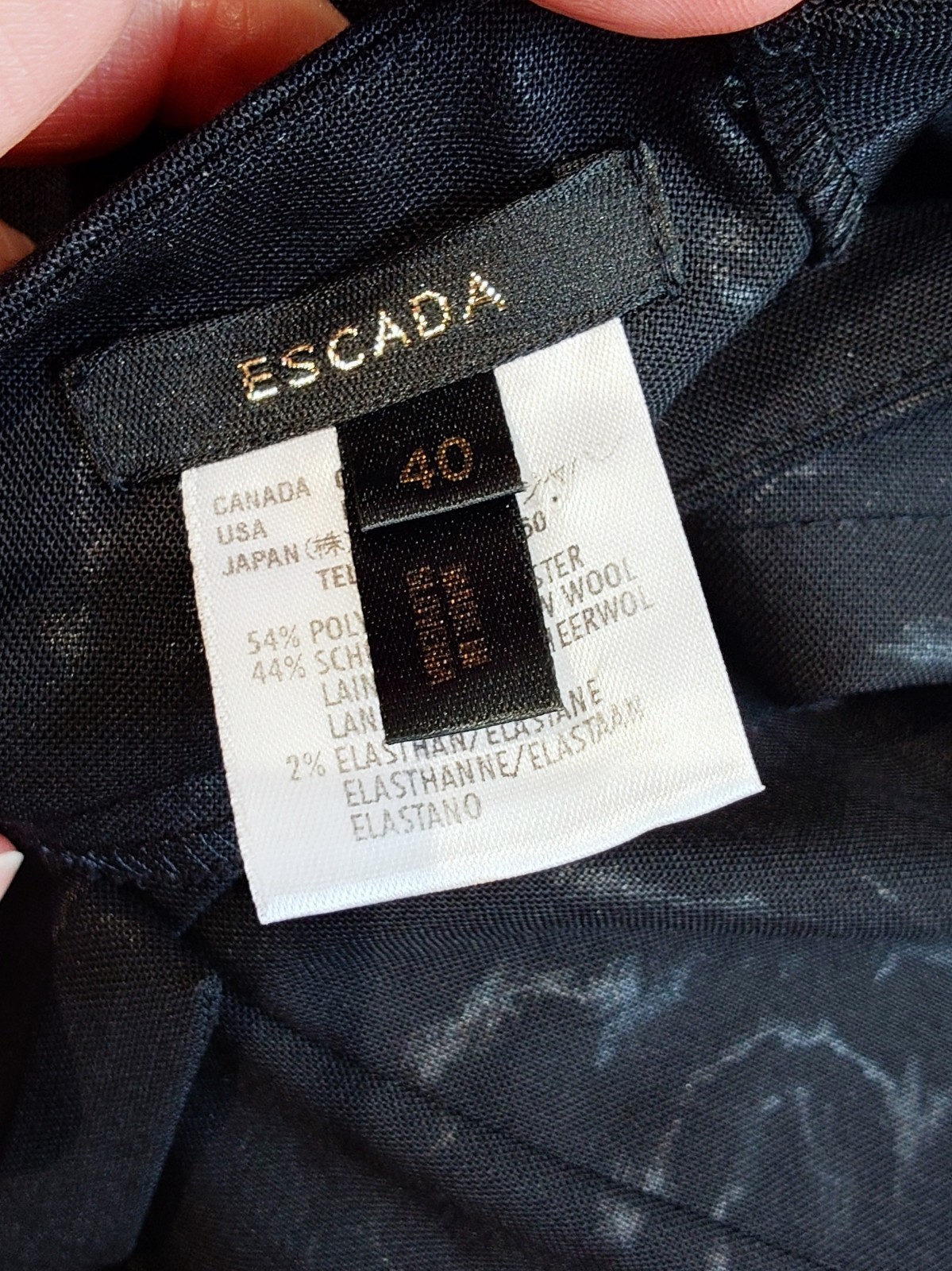 Escada Black Special Occasion Trouser Suit, UK 12-14
