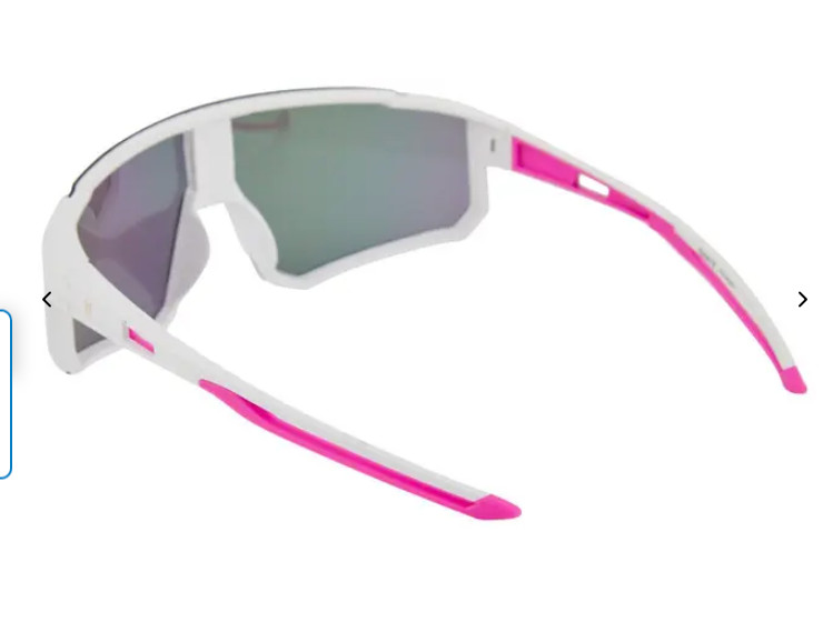 HURLEY Polarized Semi-Rim Shield White SUNGLASSES Rainbow Mirrored HSL1040OP NWT