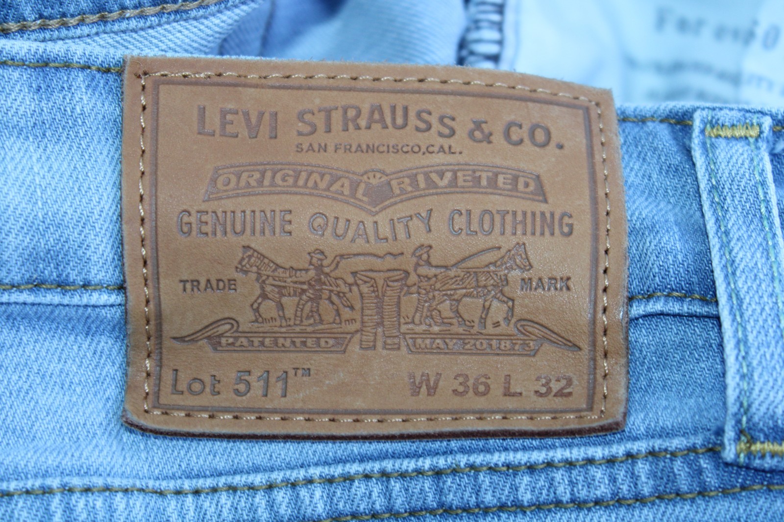 Mens Levi 511 W36 L32 jeans Slim 36R Tapered Blue Levi’s stretch Taper Denim