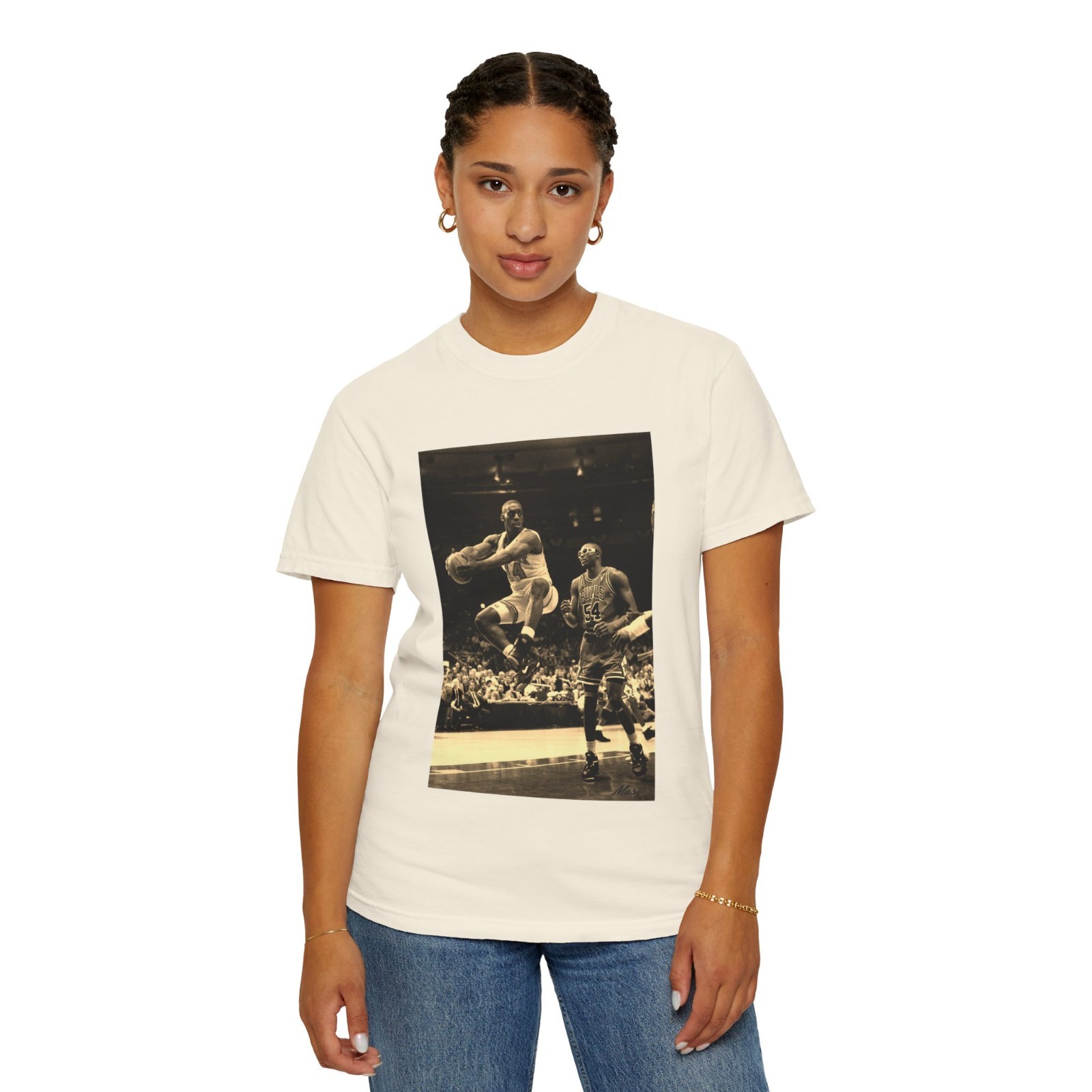 New York Knicks 90s Anthony Mason Graphic NBA T shirt