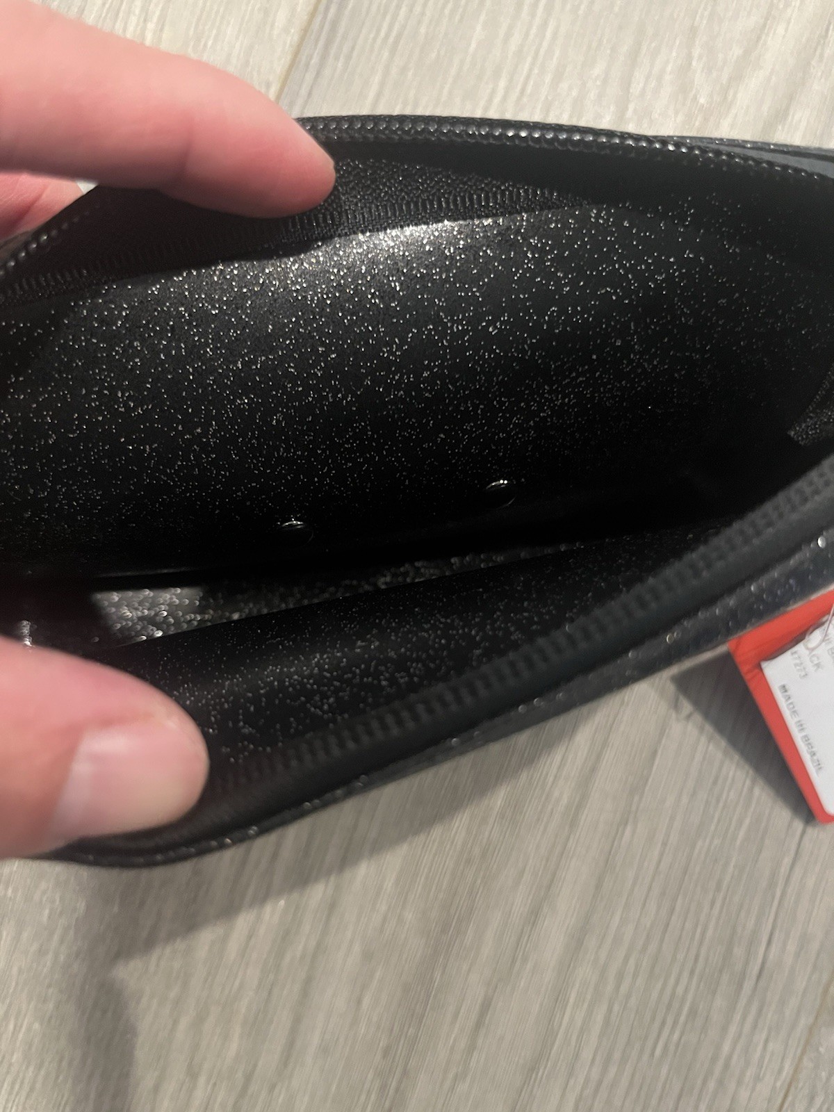 Havaianas Mini Bag Waterproof Zipper Silicone Rubber Clutch Wristlet Black