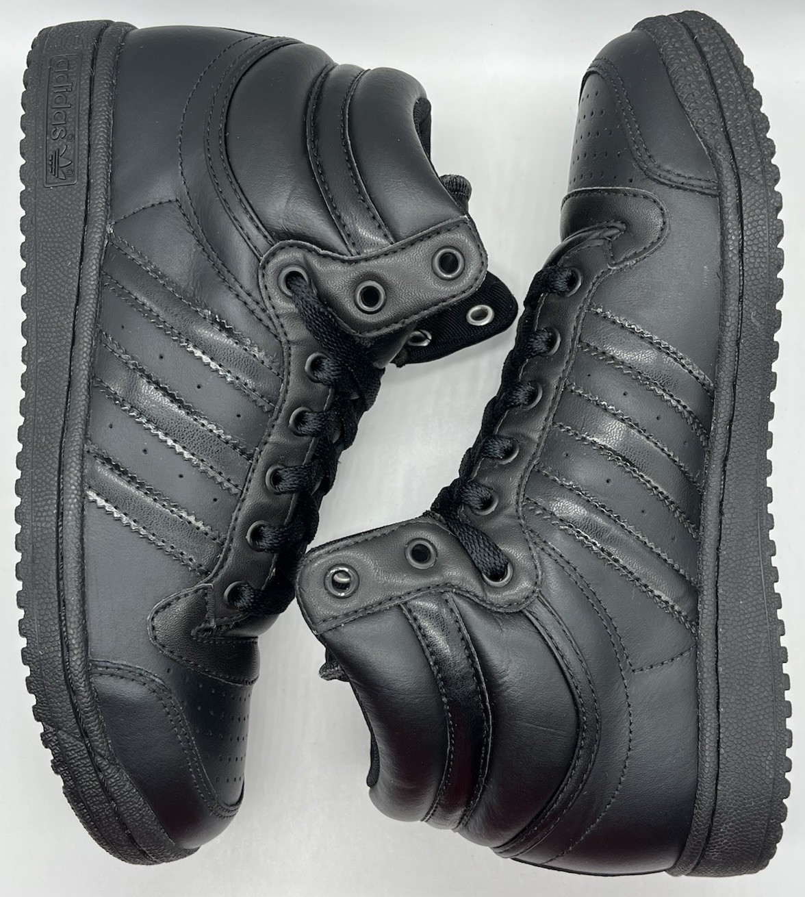 adidas Originals Top Ten Hi J Triple Black 2008 G07553 Size 6 NWOB Lifestyle