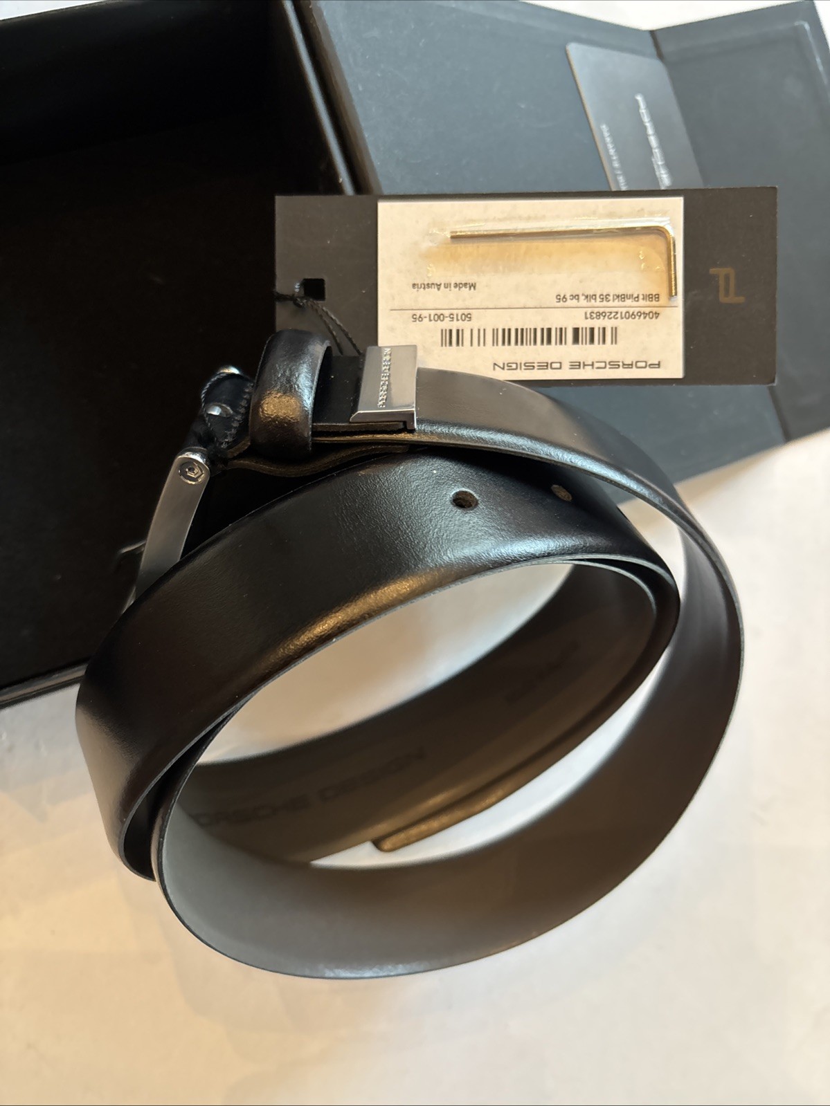 Porsche Design Leather Belt Black 42 Inches