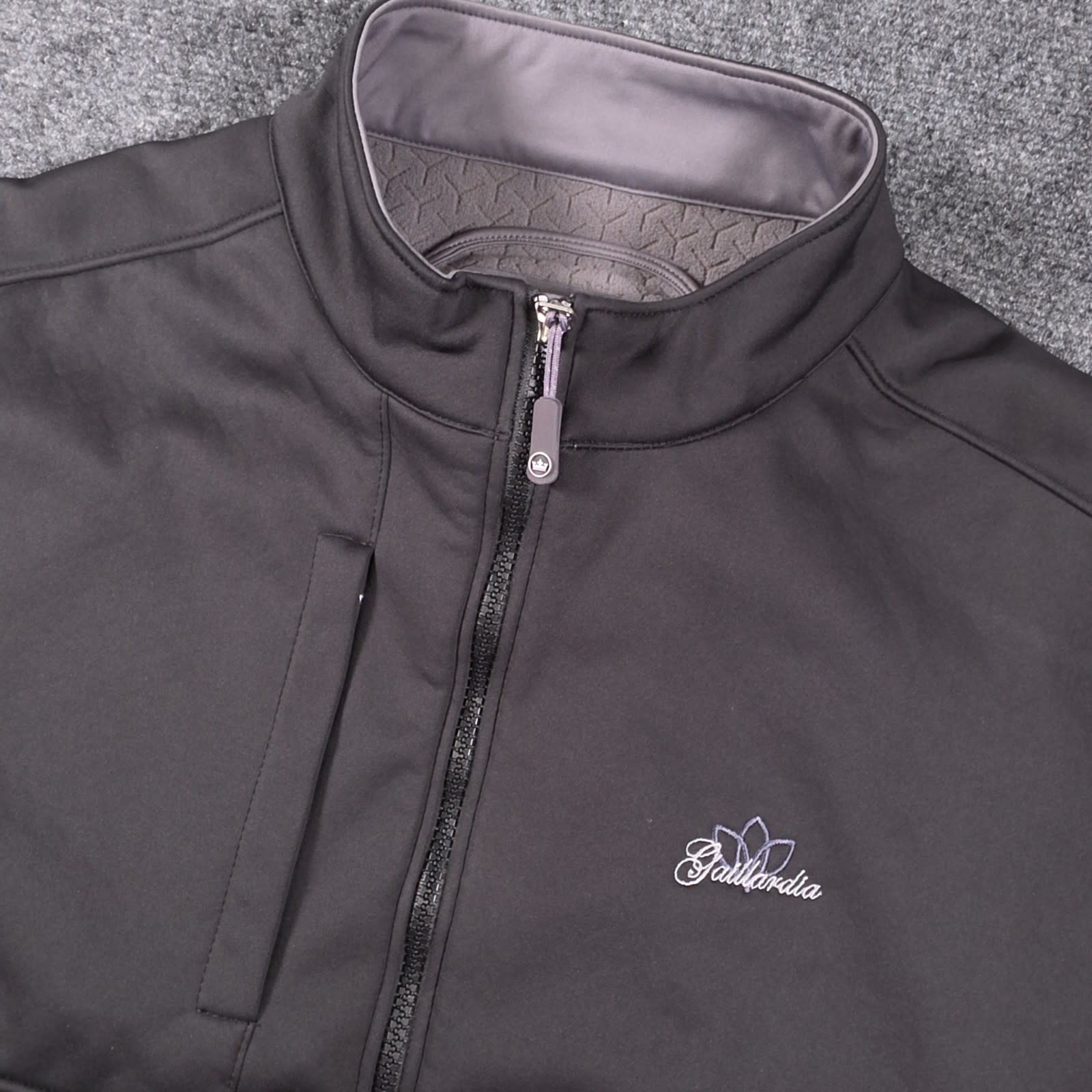 Peter Millar Jacket Mens L Black Embroidered Softshell Golf Performance