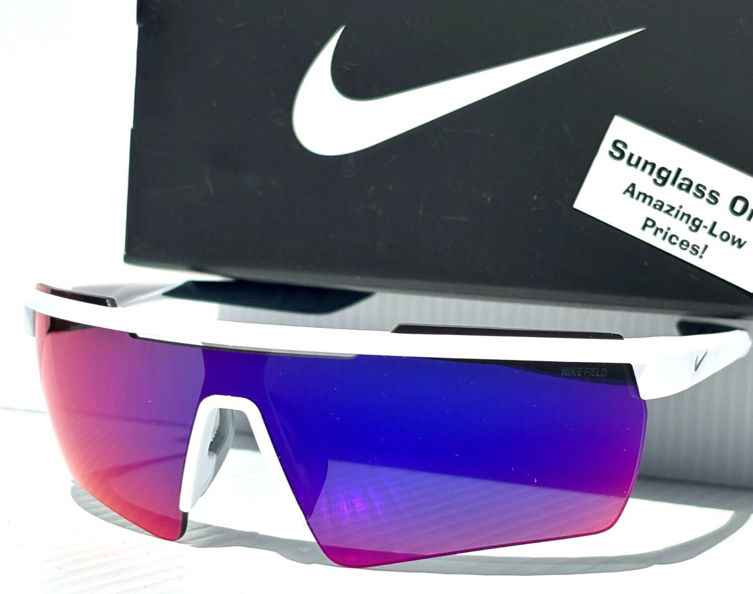 Nike WINDSHIELD ELITE 20 White Navy Frame Field Tint Sunglass CW1167 103