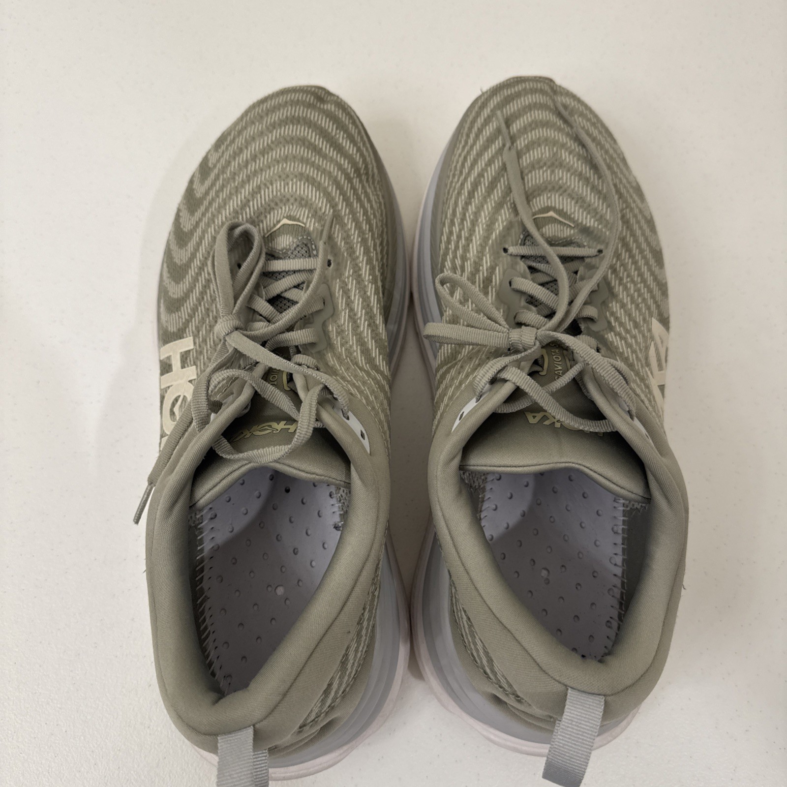 Hoka Gaviota 5 Barley Oat Milk Men Size 14 2E Wide Shoes 1134234-BYT No Insoles