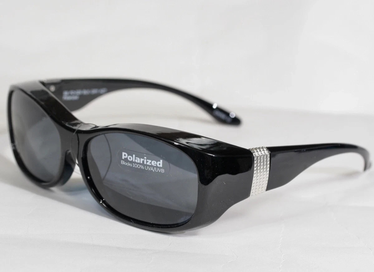 2 Pair FOSTER GRANT SOLAR SHIELD POLARIZED FIT OVER SUNGLASSES SIZE LG