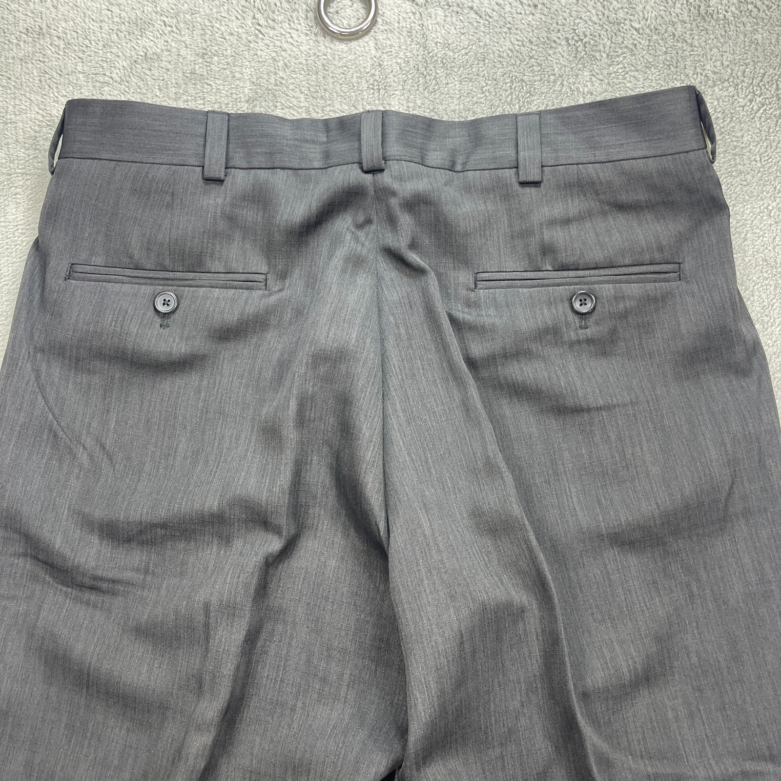 Kenneth Cole Reaction Dress Pants Mens 34×32 Charcoal Gray Textured Sitra Formal