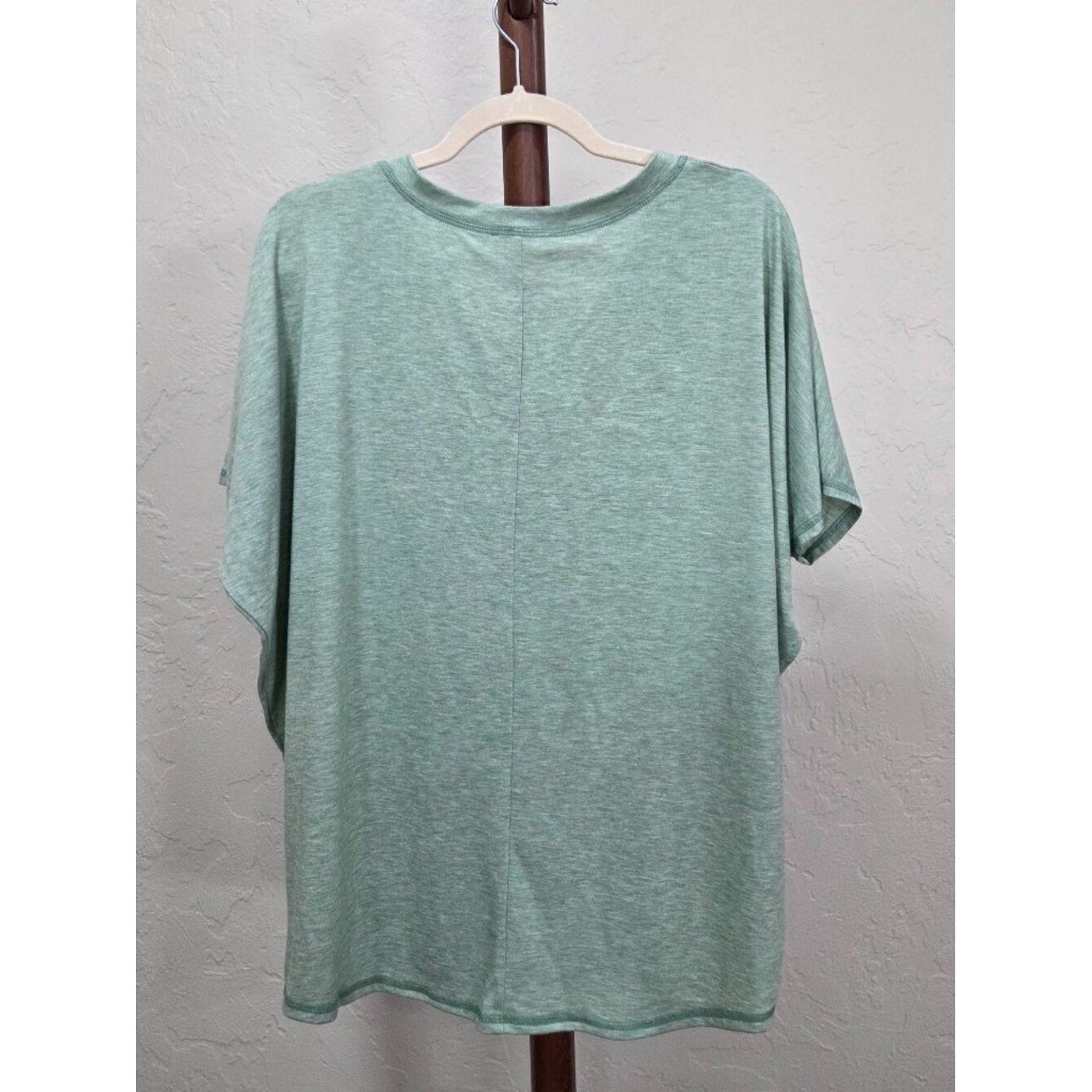 Sage V-Neck Tee With Pocket