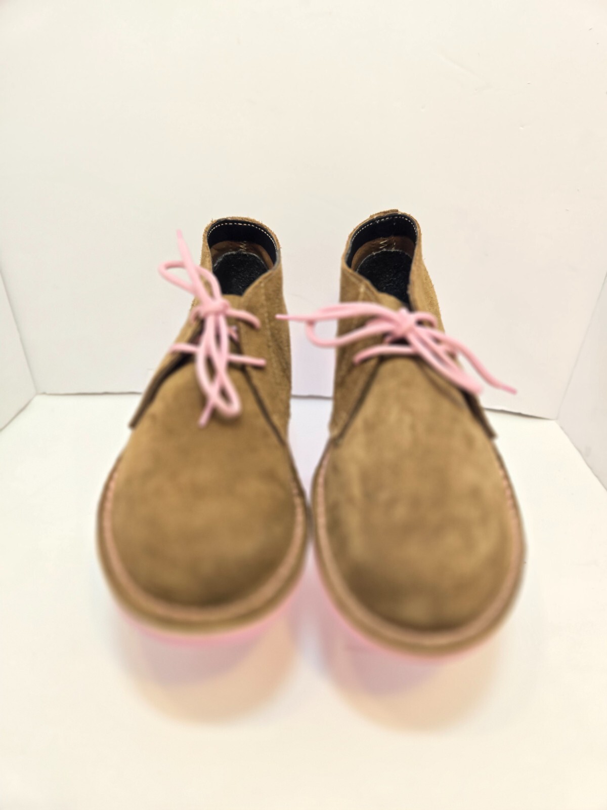 Veldskoen Heritage Uhamo Brown Suede Chukka Boots Pink Soles Men’s Size 8