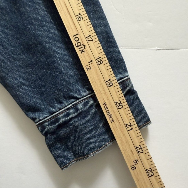 Gap Women’s Mid-Thigh Oversized Denim Jean Jacket Size L Blue 31″ Length NWT