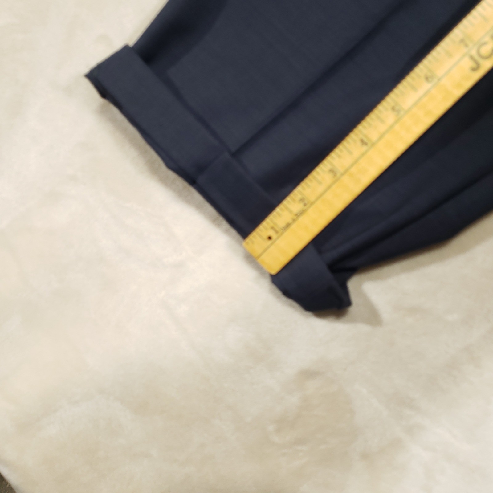 Jack Victor Suit Mens 44R 38W Navy Blue Wool Loreto Two Button Pleated Cuffed