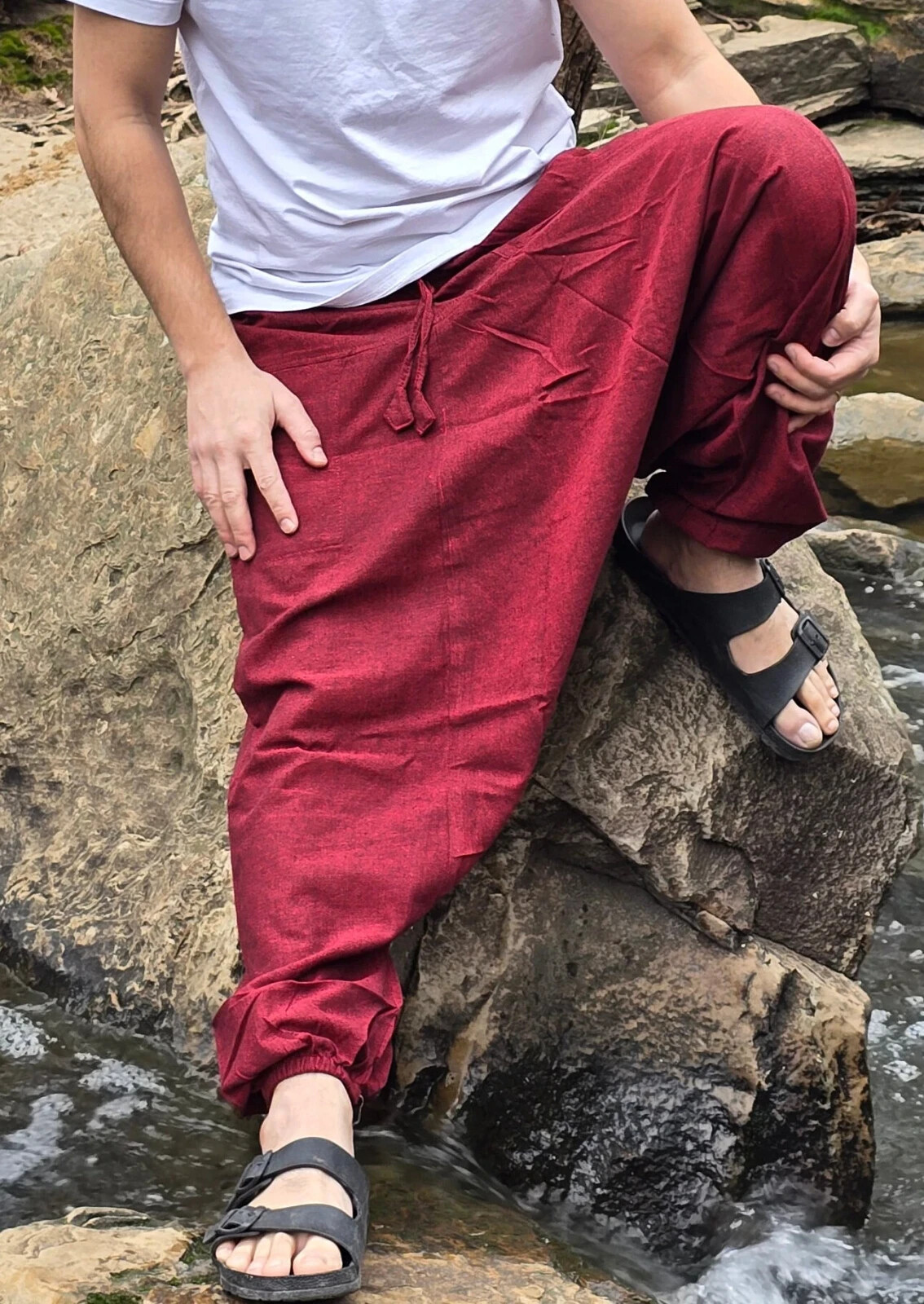 Organically Handmade Natural Stonewashed Hippie Colorful Hemp Harem Unisex pant