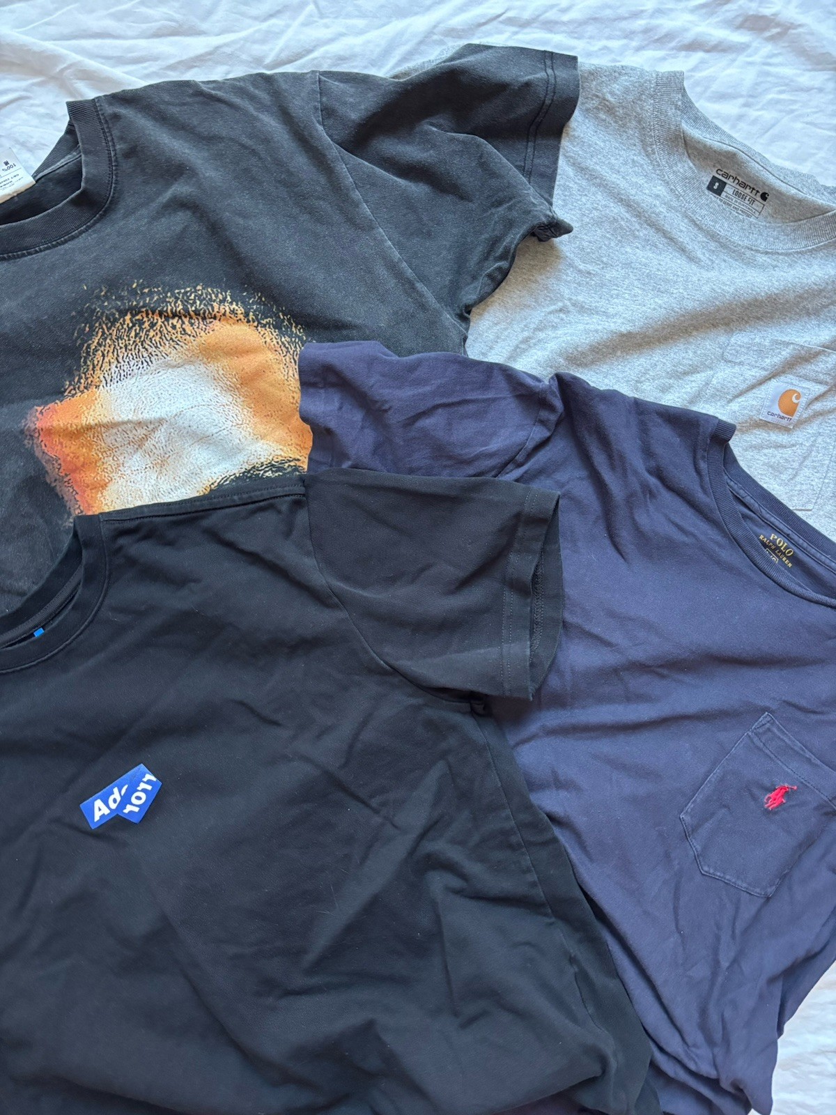 T-Shirt Bundle | Polo Ralph Lauren, Carhartt, Kanye West, ADVISRY | Size M-L