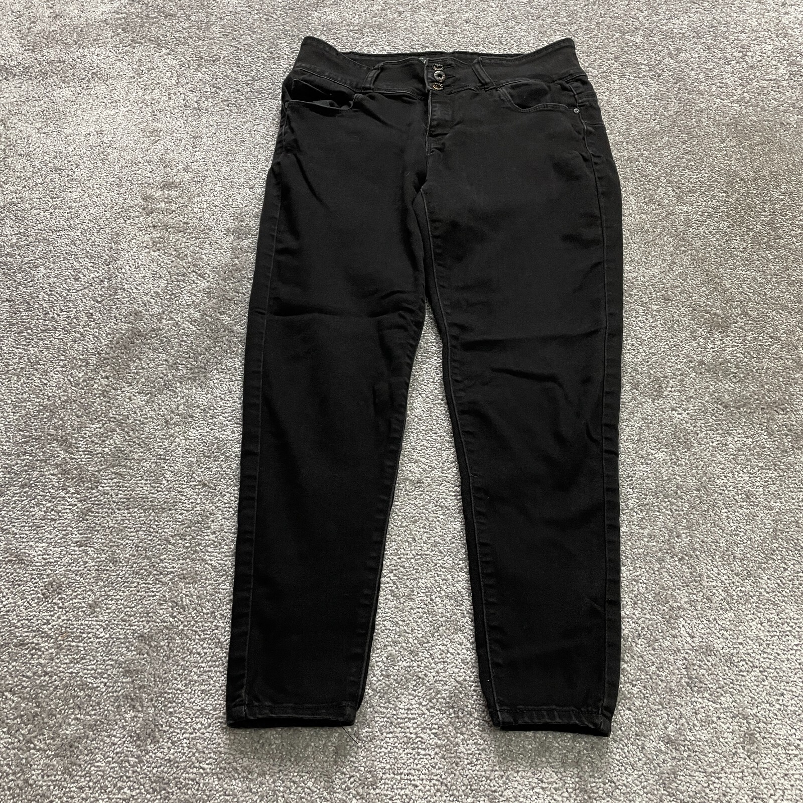 Blue Savvy Jegging Jeans Womens 14 Black Stretch Comfort Ankle Ladies 32×25.5