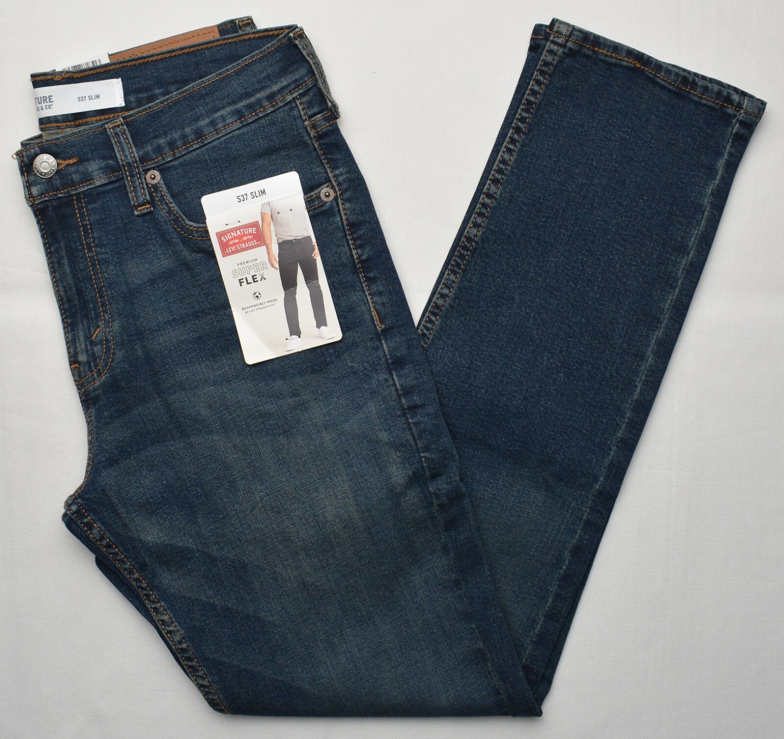 Signature By Levi Strauss #11330 NEW Men’s Slim Super Flex Jeans