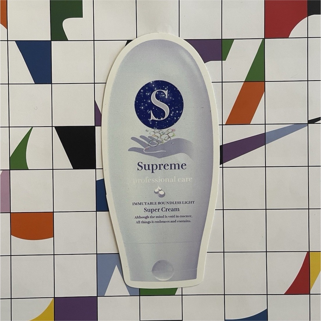 Supreme Professional Care Super Cream Sticker White Collectible Decal Brand Logo