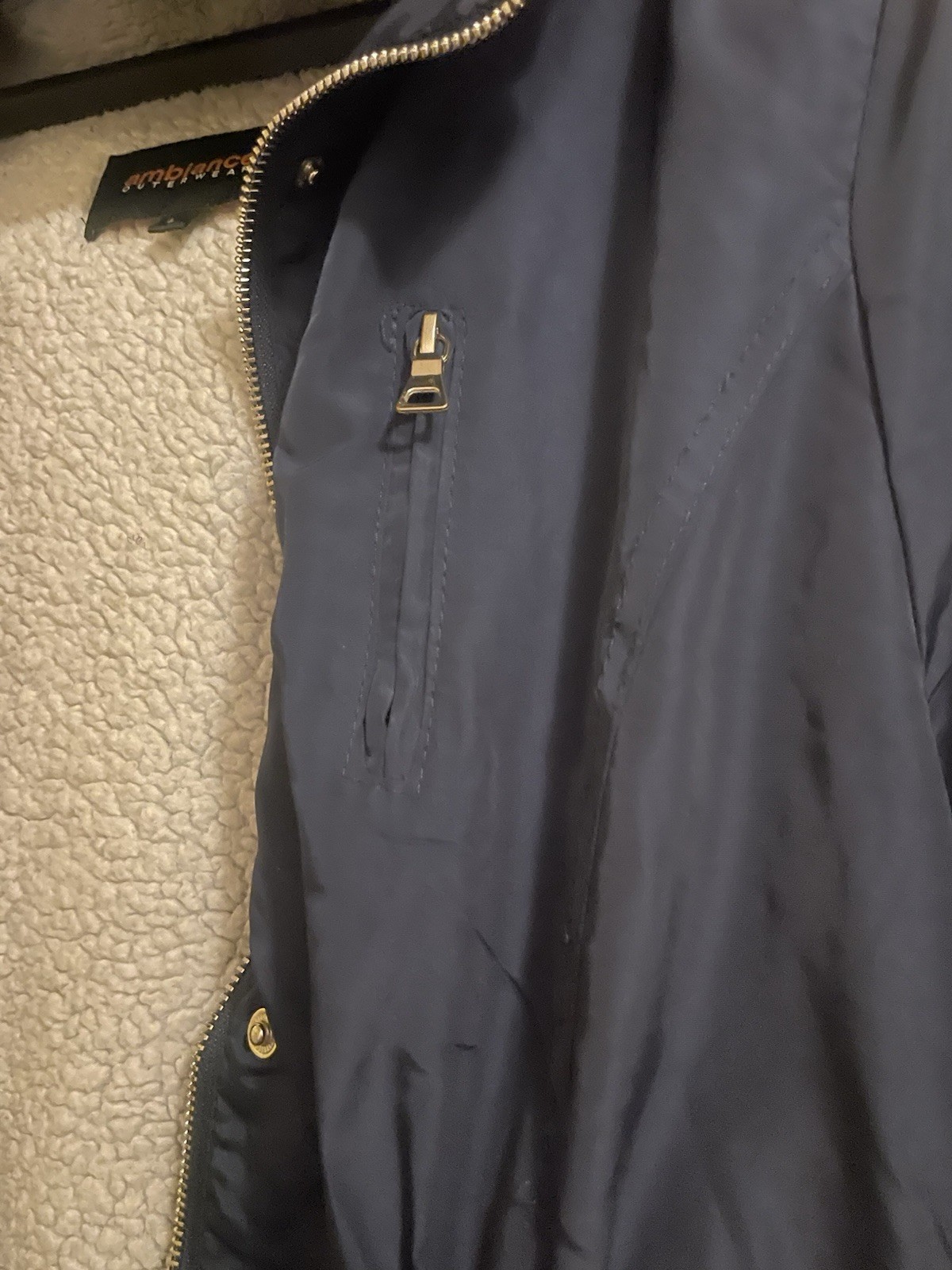 Ambiance Outerwear Women’s Jacket Size Large *ZIPPER NEEDS REPAIR*