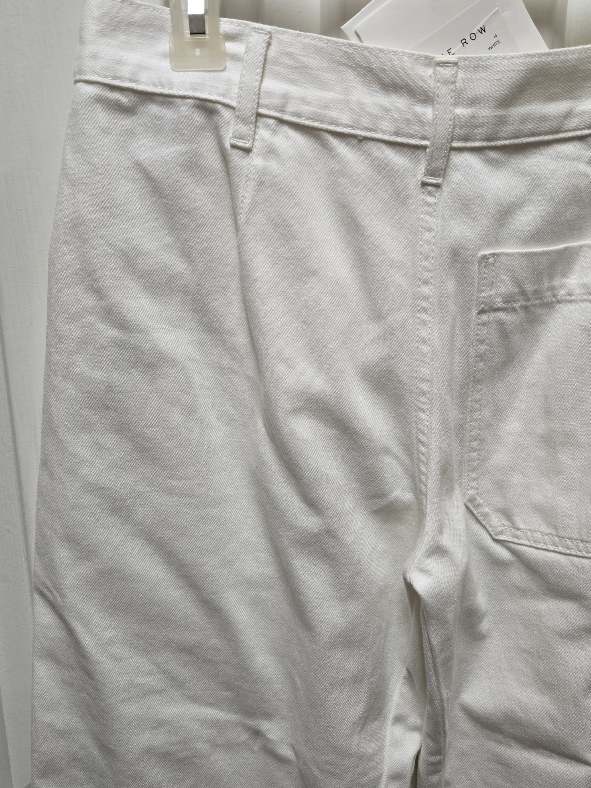 The Row Hester Wide Leg Cropped Jeans, Size 4, White