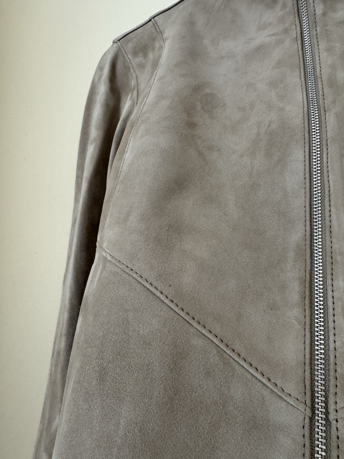 Kallmeyer Liam Leather Bomber Jacket Suede Sand XS