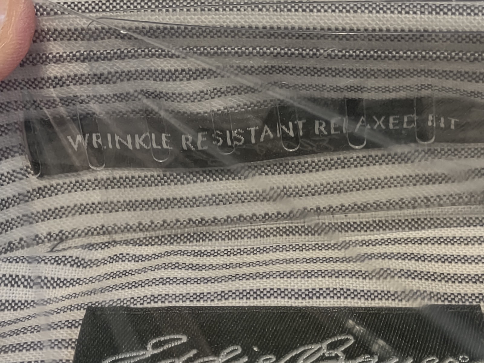 NWT – Eddie Bauer – Men’s LS Button Down Shirt – White & Blue – Size TXXXL