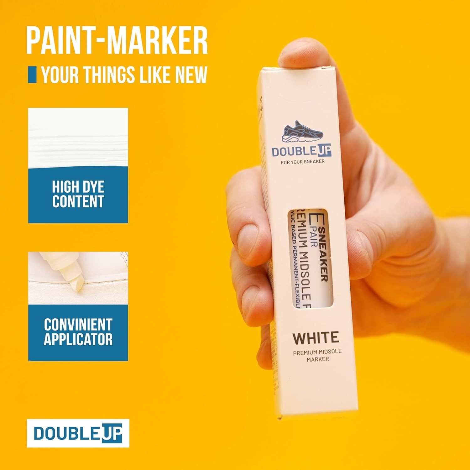 “Premium White Sneaker Eraser Paint Pen, Midsole Shoe Whitener Marker for Snea..