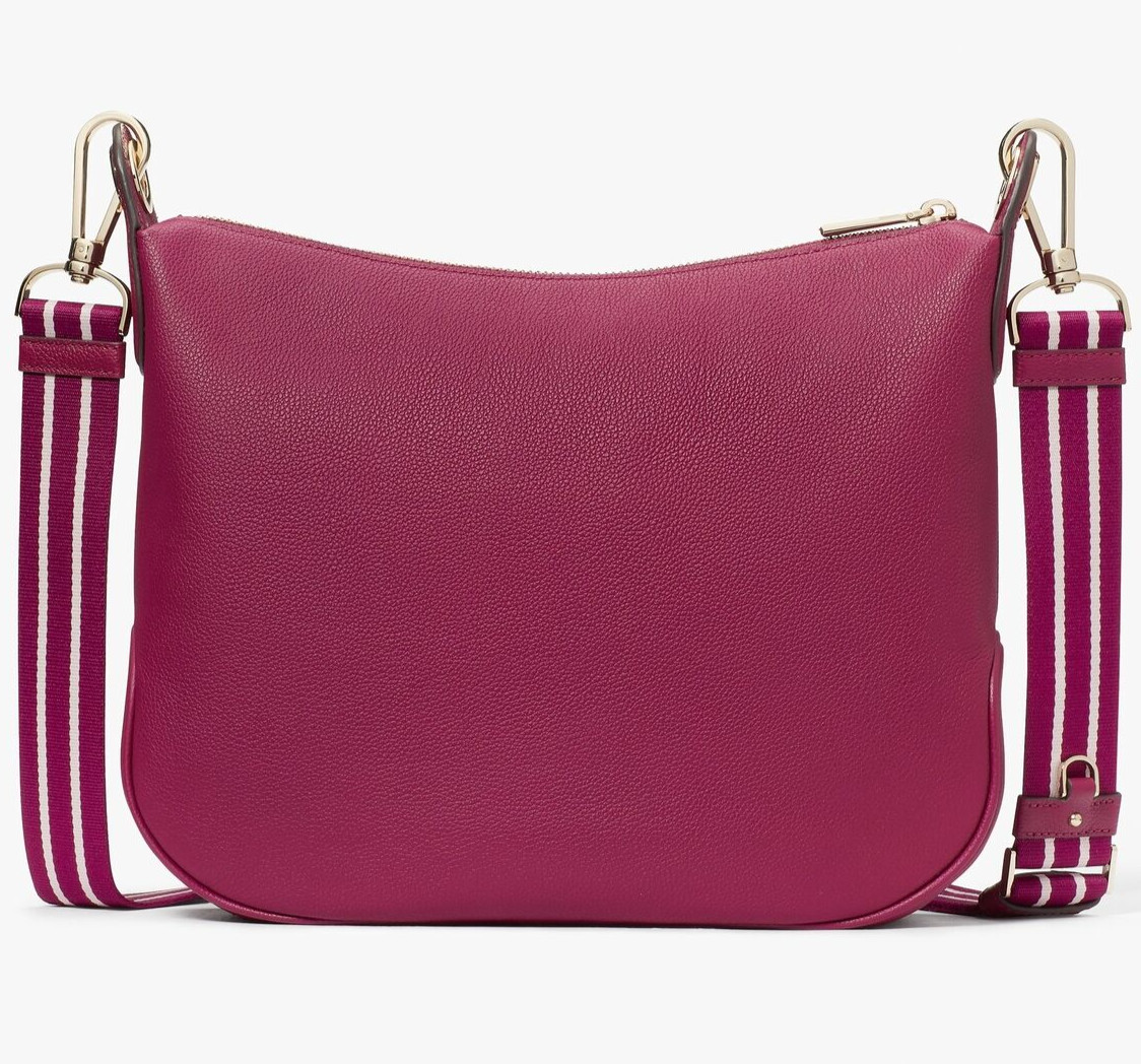 Kate Spade Rosie Large Crossbody Dark Raspberry Leather K5807 Purple NWT $399 FS