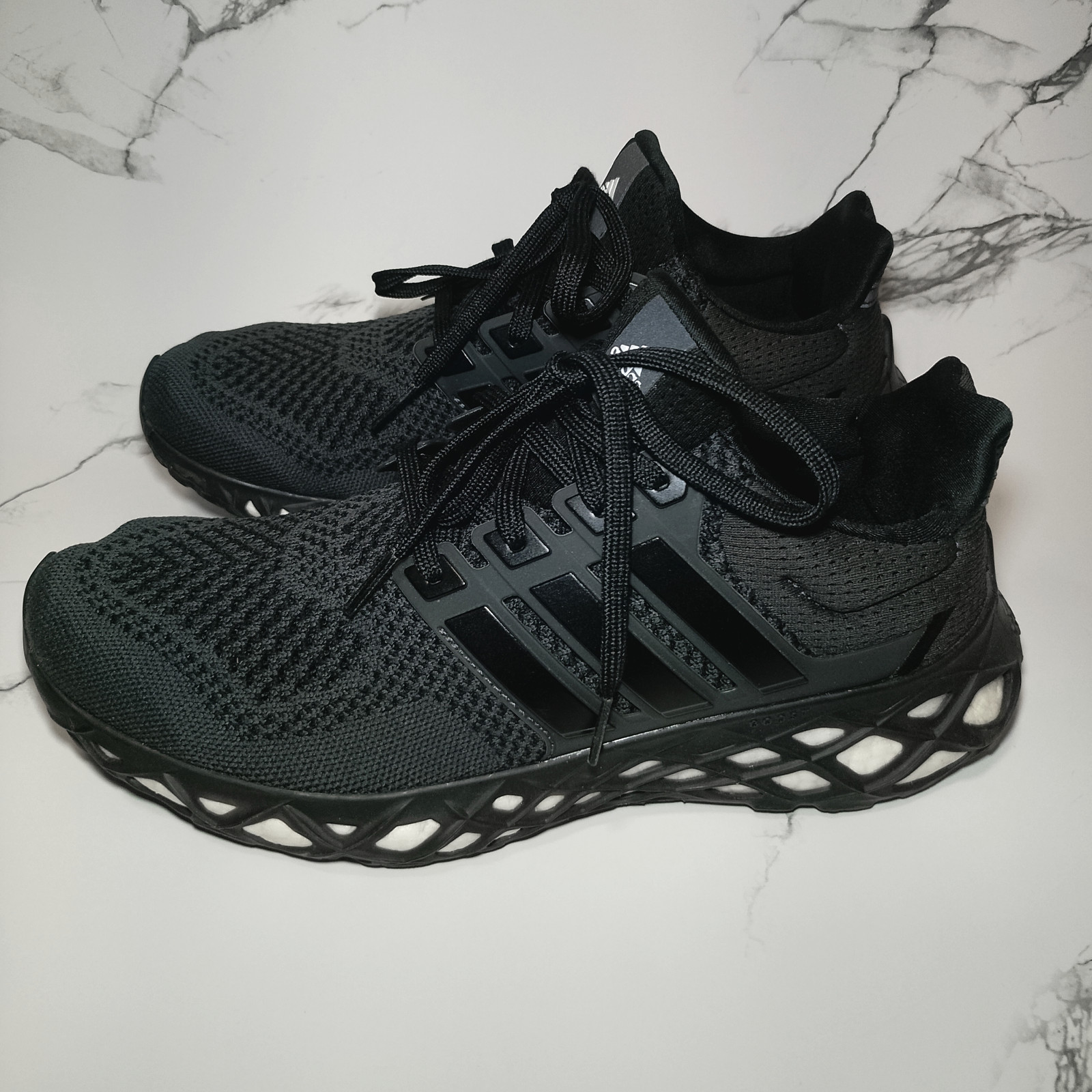Adidas UltraBoost Web DNA GY4173 Triple Black Men’s Size 9 Running Shoes Boost