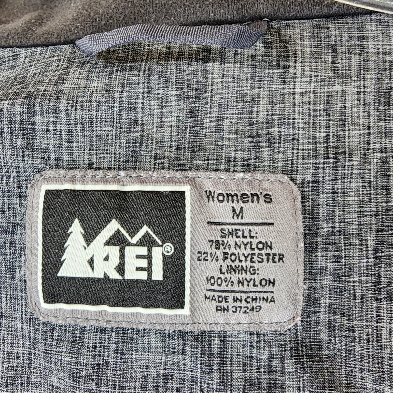 REI E1 Elements Detachable Hood Trench Coat Womens M Gray Rain Jacket Belted