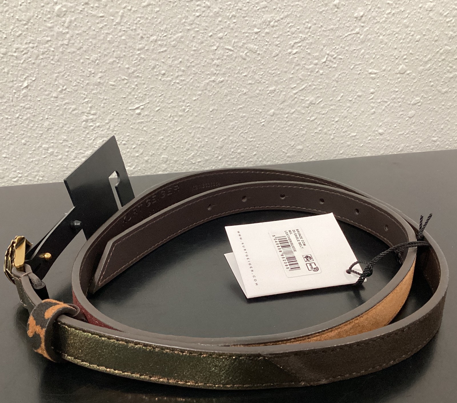 Kurt Geiger Rainbow Eagle Belt 41″ L x 0.75″ Wide Multicolor Suede Pin Buckle