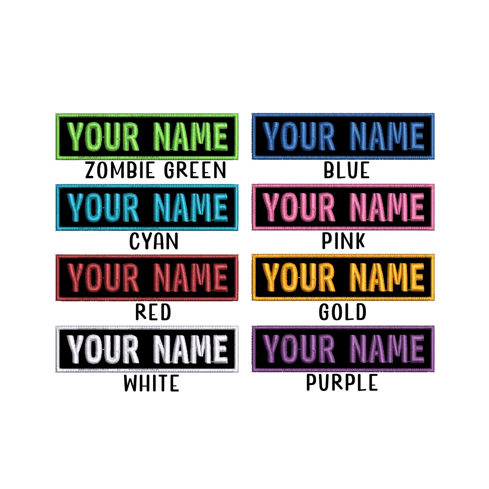 Name Tapes, Military Nametapes, Custom Name Patches, Embroidered Name Tags