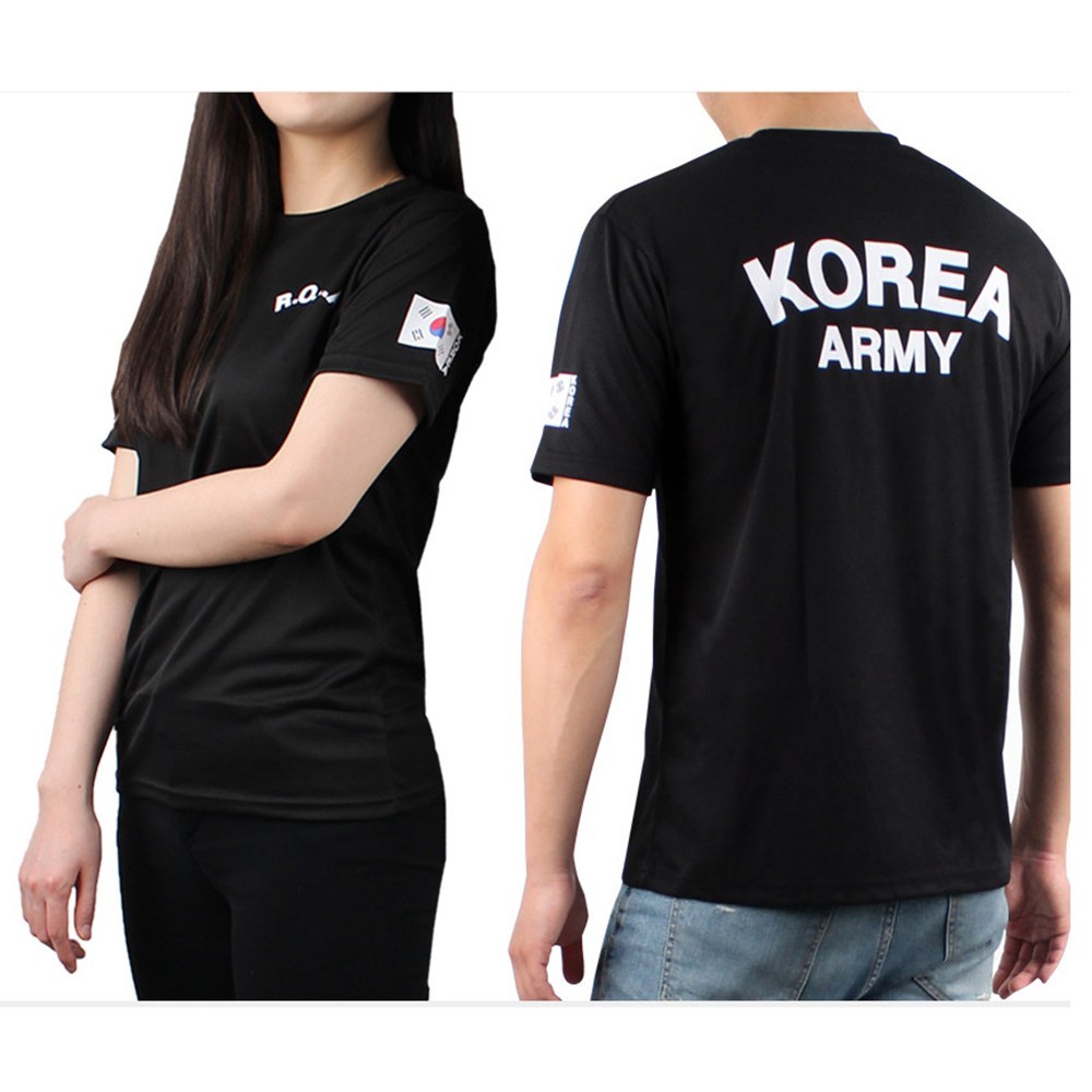 KOREA Army T-Shirt (R.O.K.A) | ROCATI Cool Dry Black Tee | S–4XL | 7 Colors
