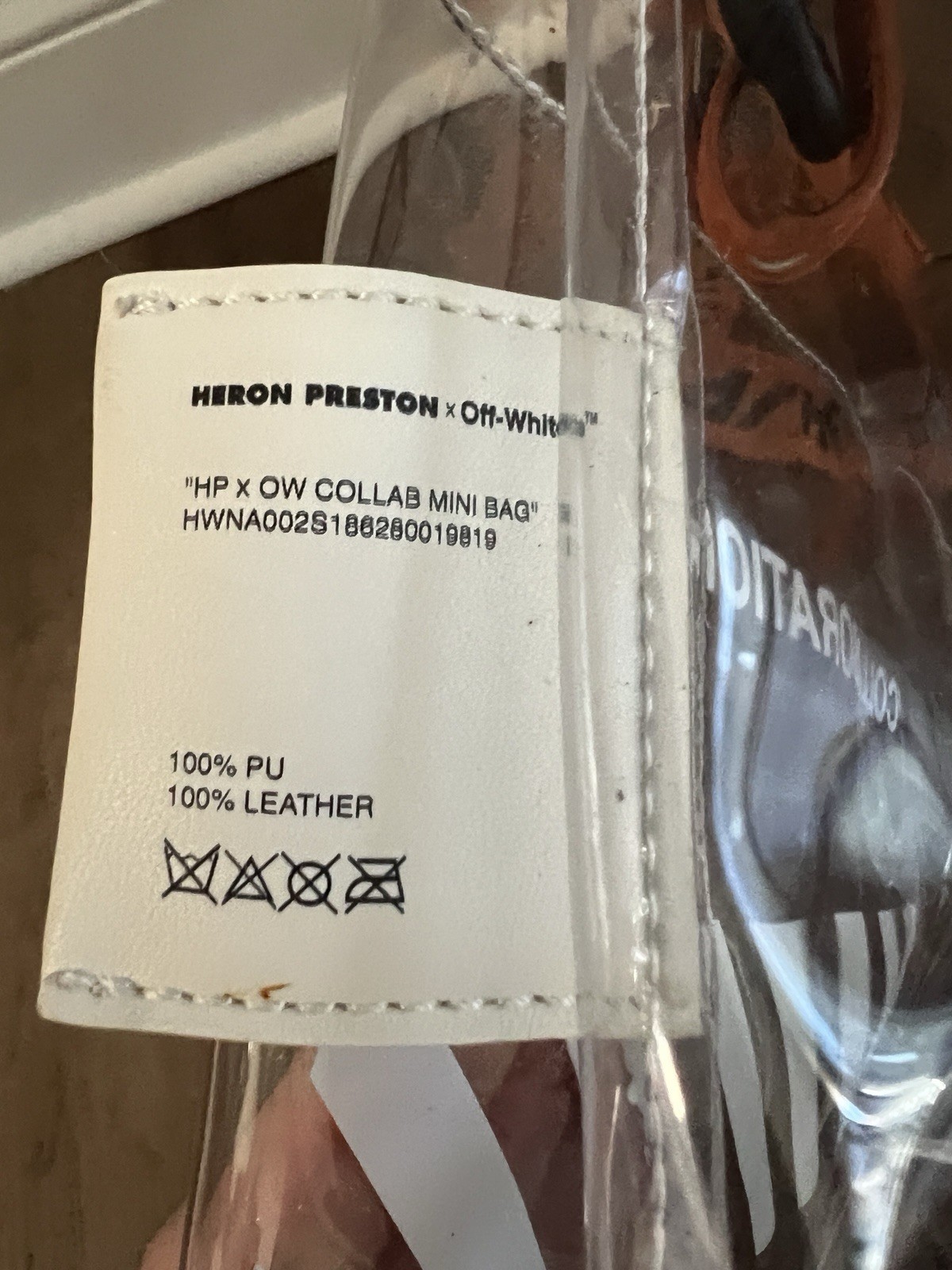 Off-White X Heron Preston “Collaboration” PVC Handle Handbag