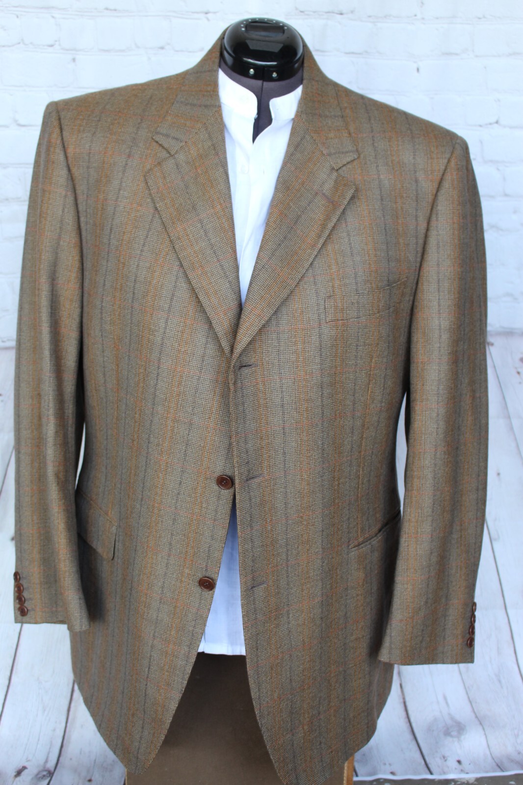 CANALI Mens Sport Coat Blazer Three Button Down Front MADE IN ITALY EU58L /US48L