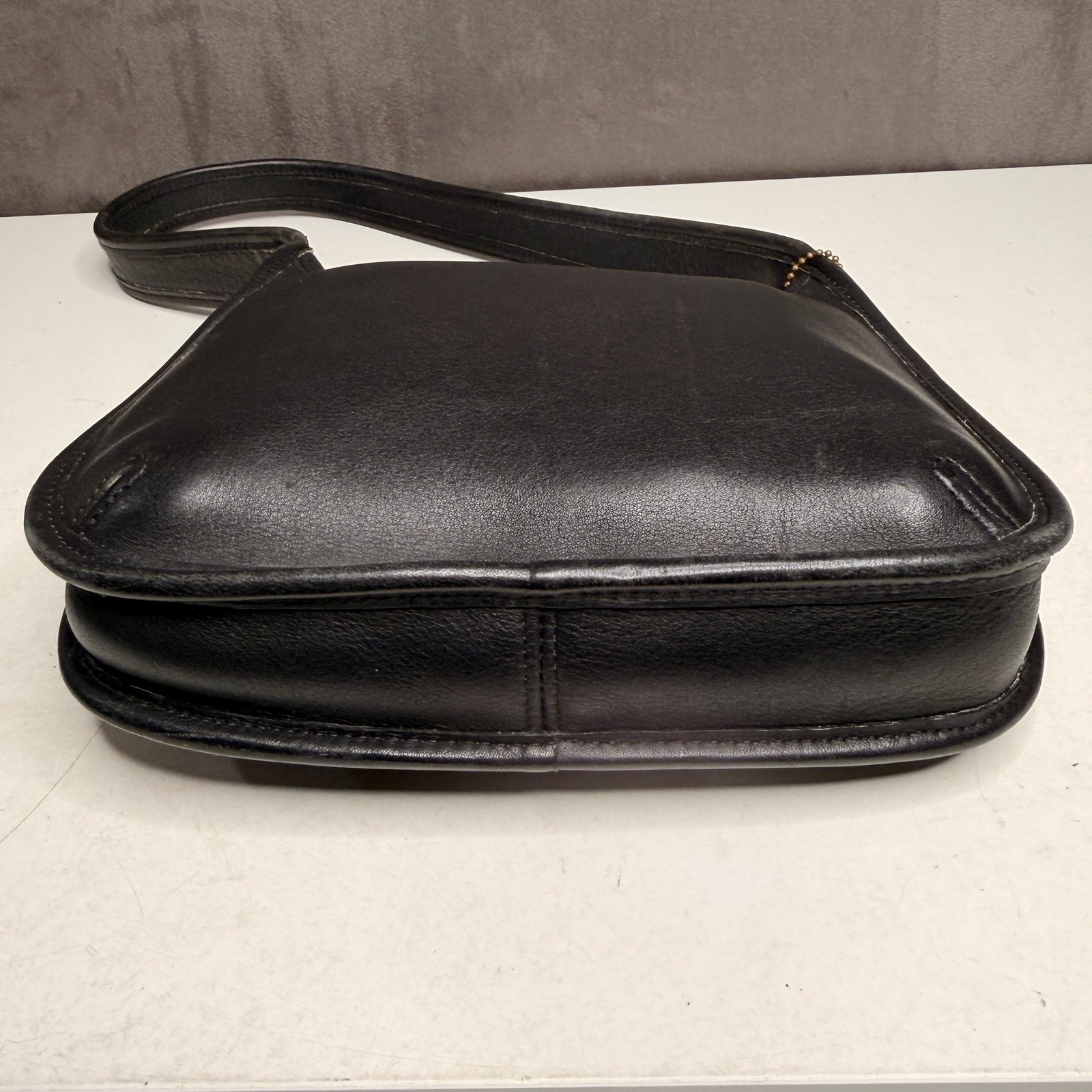 VTG Coach Black Leather Mini Ergo Shoulder Bag Brass Hardware 9020 EUC CostaRica