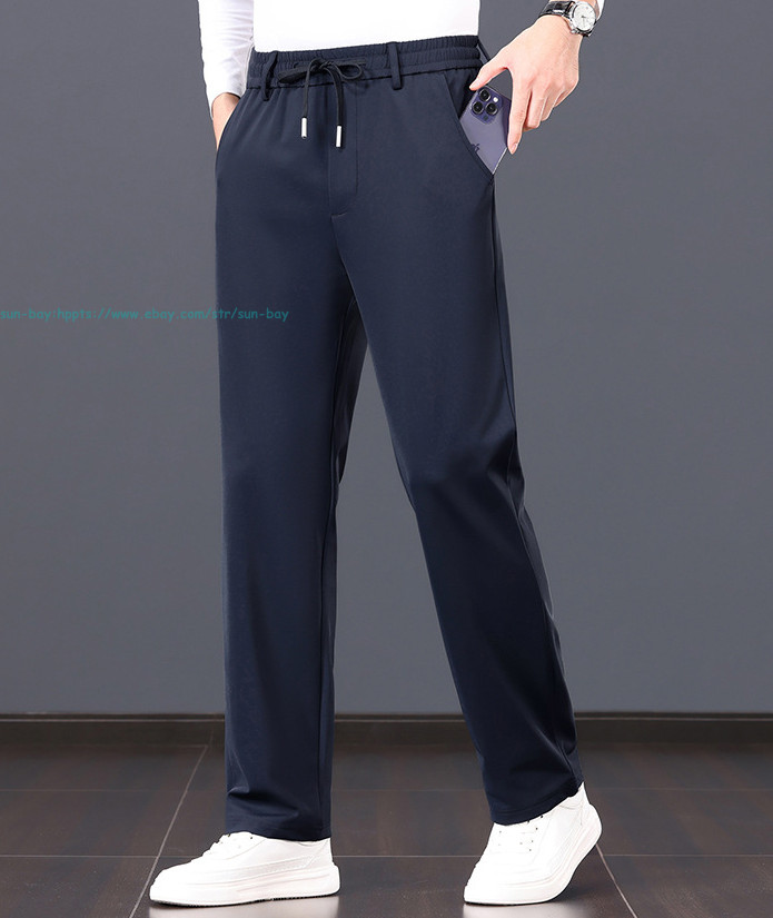 Winter Men Fleece Lined Joggers Pants Workout Warm Trousers Casual Straight Pant