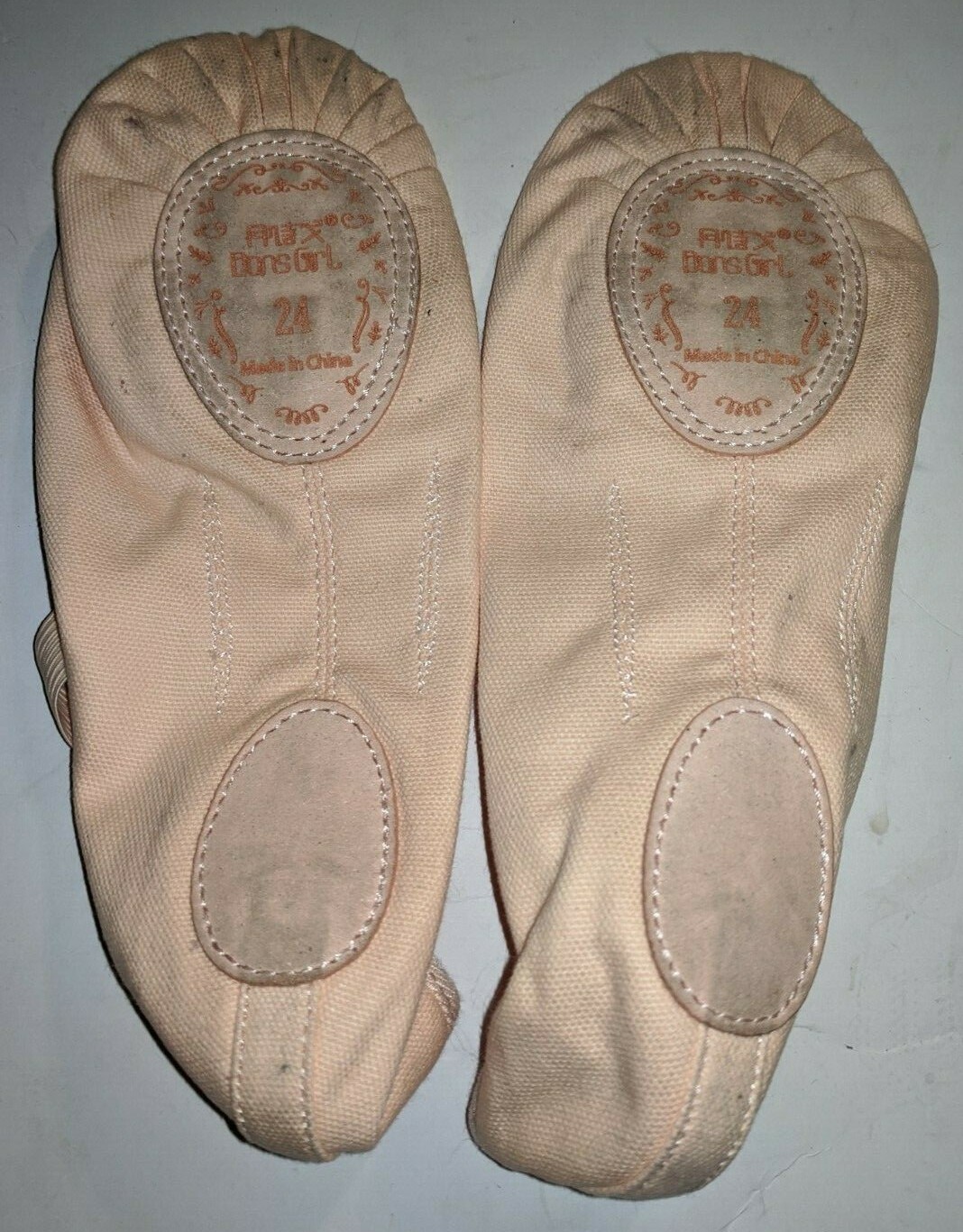 Dans Girl Pink Fabric Mary Jane Ballet Flat Size 24 / US 6 (22/23)