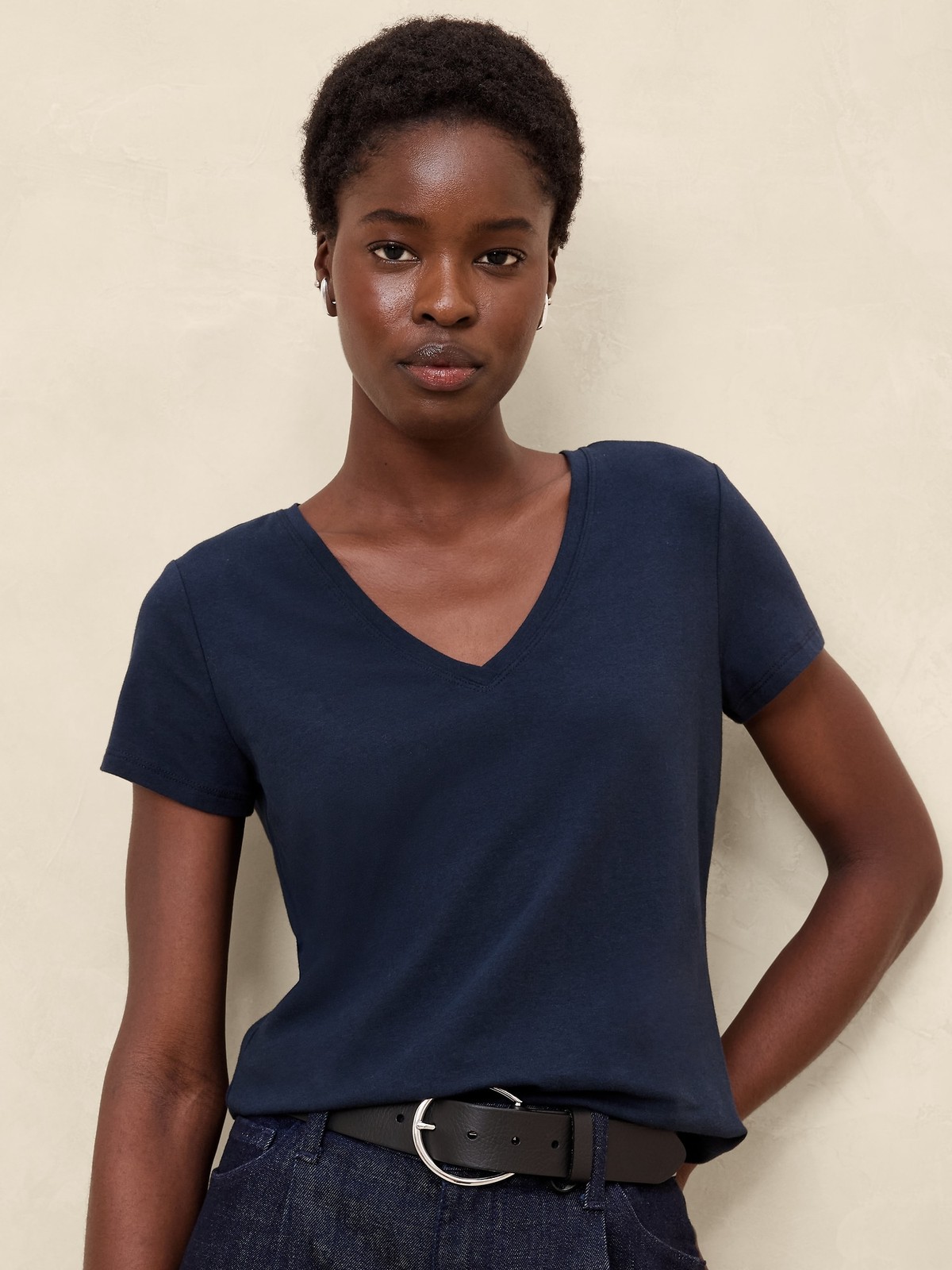 Banana Republic Timeless Tee T Shirt Top WHITE, BLACK or BLUE NEW XXS-XL/PS