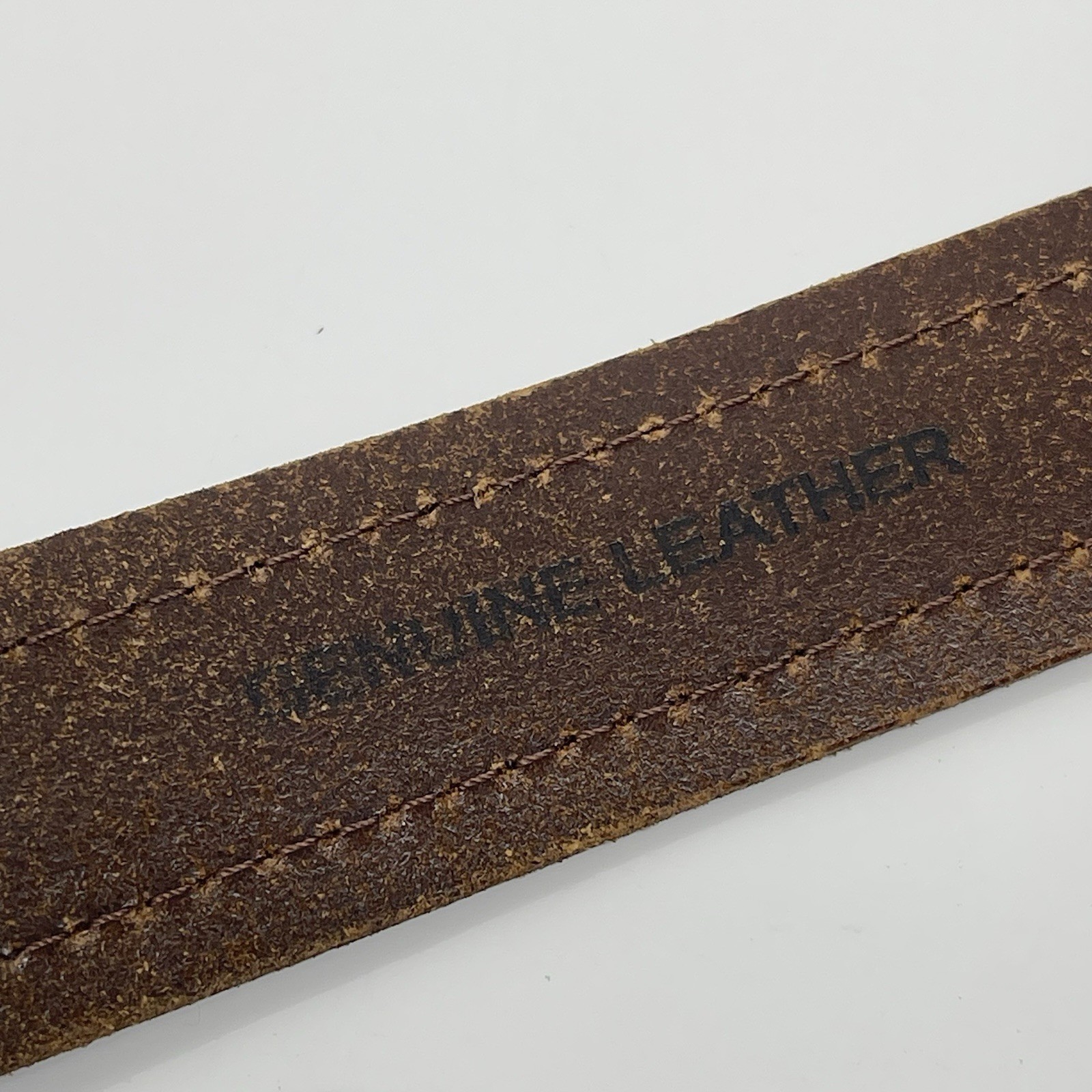 Levi’s Men’s 38 Brown Genuine Leather Belt 1.25” Wide Casual Stitched Edge