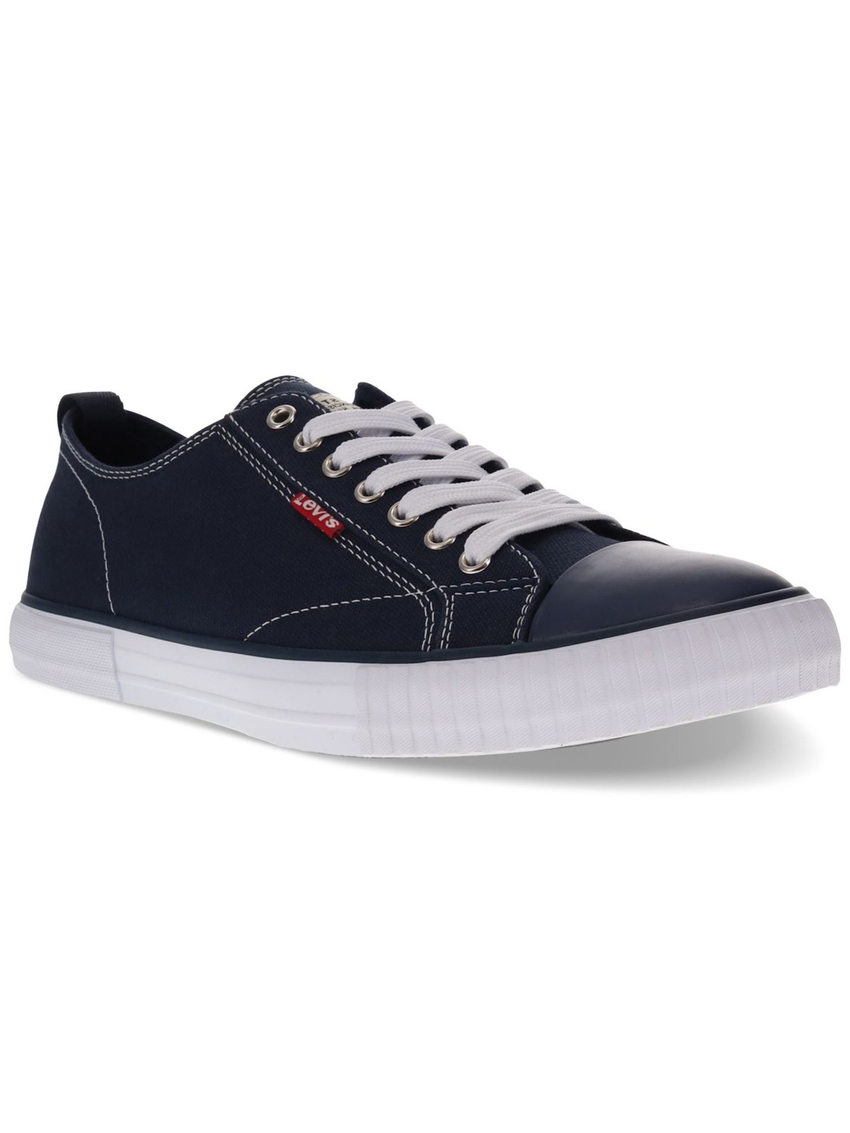 LEVI’S Mens Navy Removable Insole Anikin Round Toe Lace-Up Sneakers Shoes 8 M