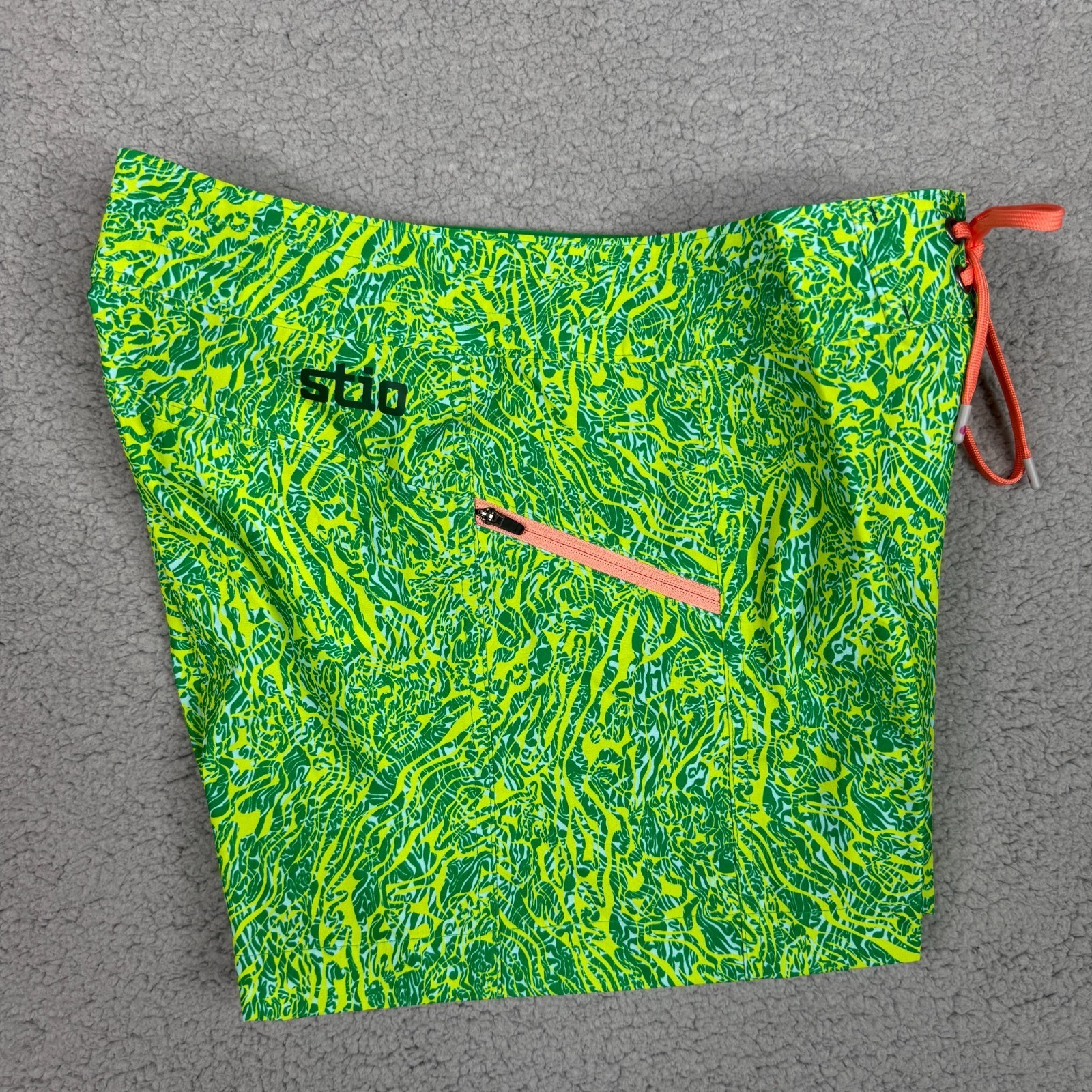 Stio CFS Board Short Womens 4 Green Waves 4″ Swim Hiking Beach UPF Quick Dry NWT