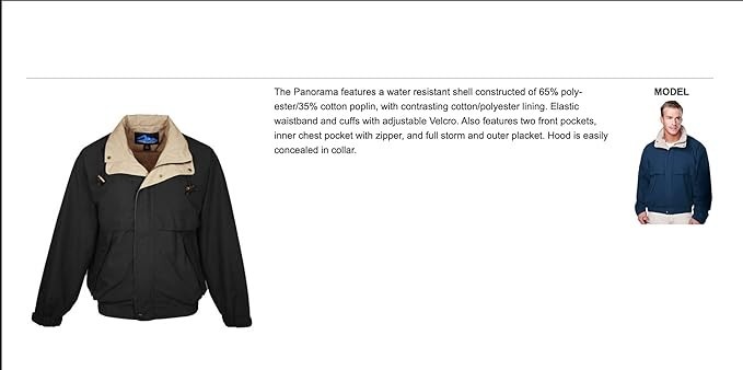 Men’s Tri-Mountain Performance 5300 – Panorama Water Resistant Shell Jacket Coat