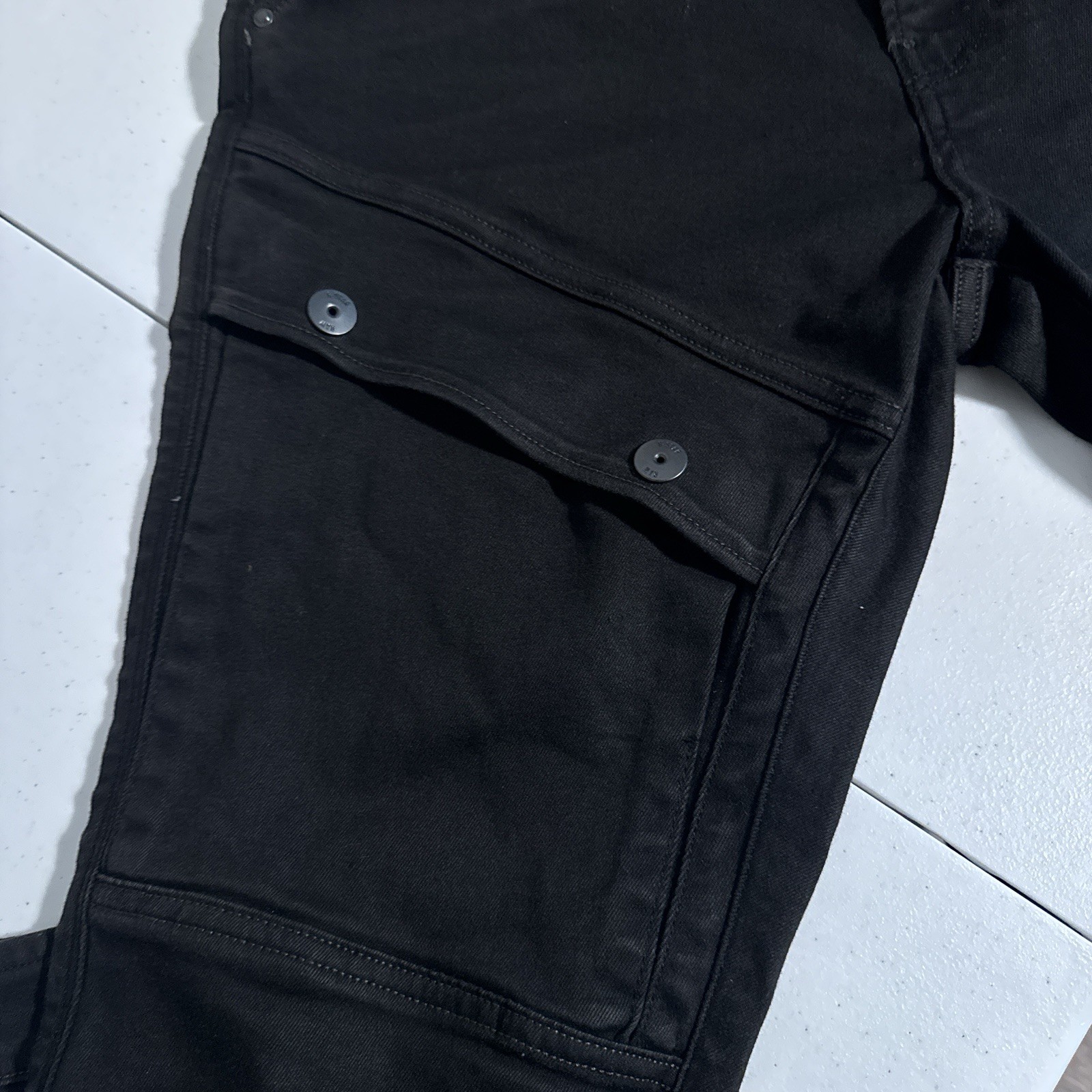 G-Star Raw Airblaze 3D Skinny Black Multi Pocket Moto Cargo Jeans Mens 32×32 NEW