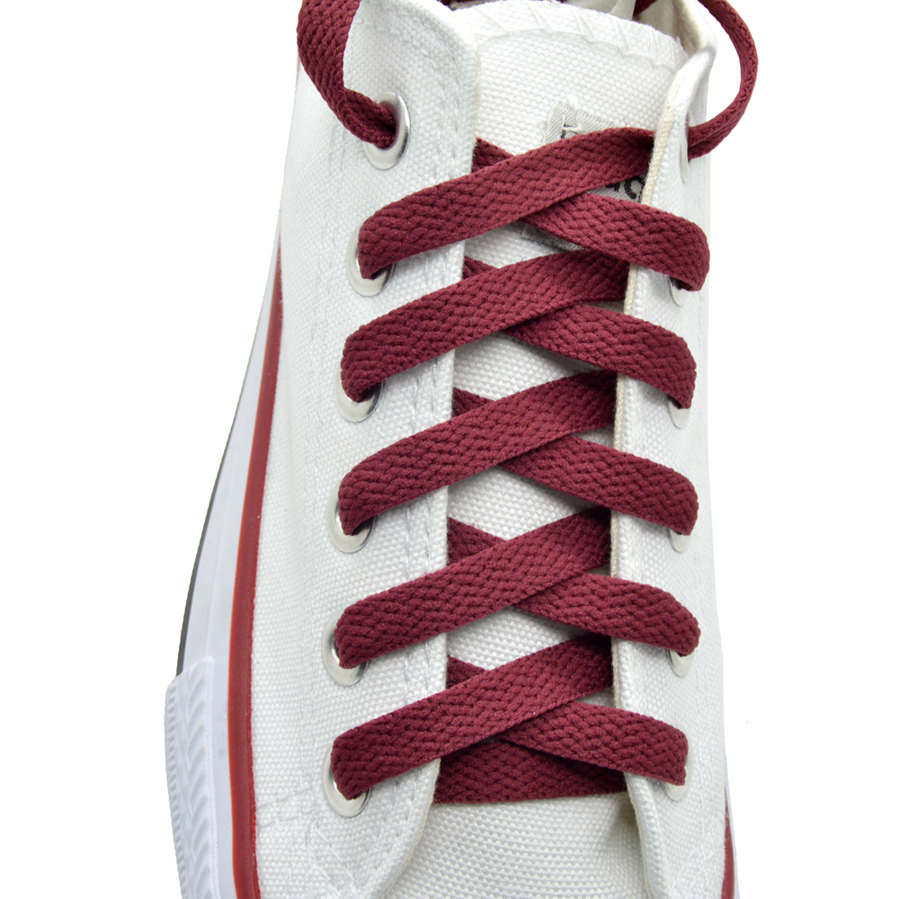 Flat 27,36,45,54,63″ Athletic Burgundy Sneaker Strings Shoelace 1,2,4,6,12 Pairs