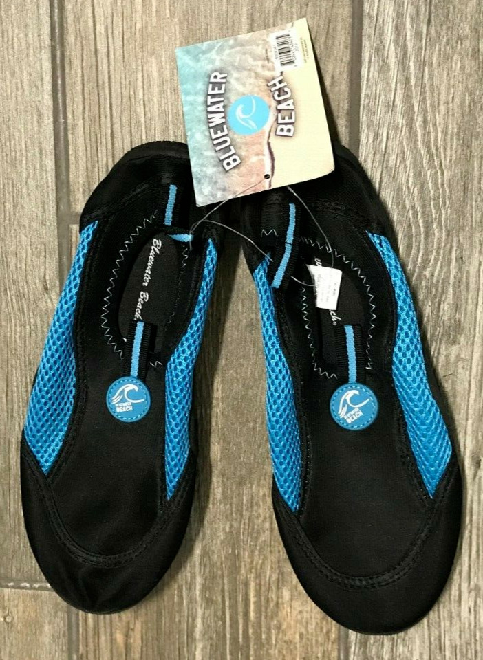 BLUEWATER BEACH Women’s Walking Surf Slip On Pool Water Shoes Size 5/6 NEW TAG