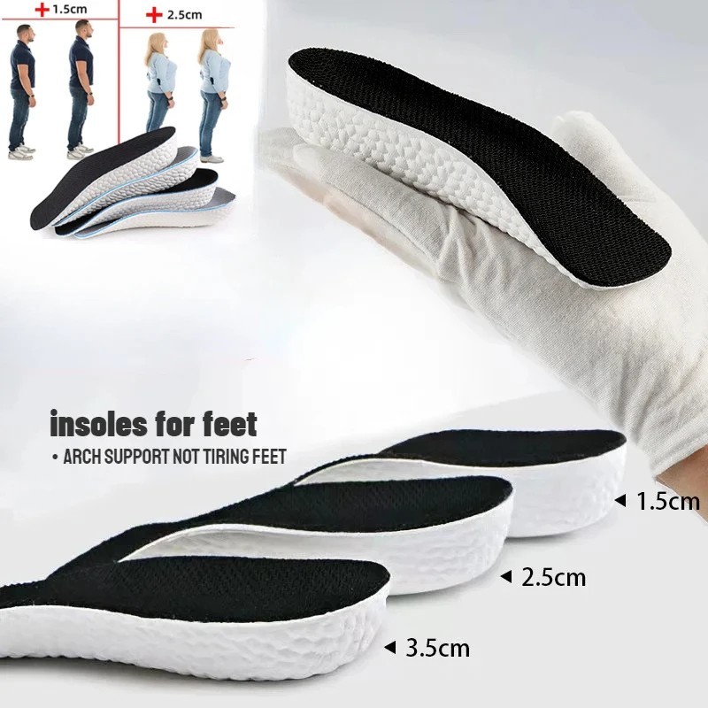 Shoe Insoles Inserts Pad Invisible Height Increase Heel Lift Taller Men Women US