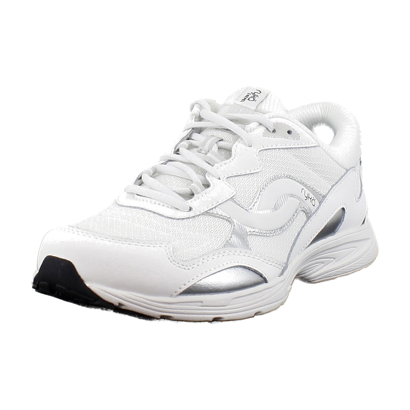 Ryka Skyscape Womens Fashion Sneakers Brilliant White/Silver