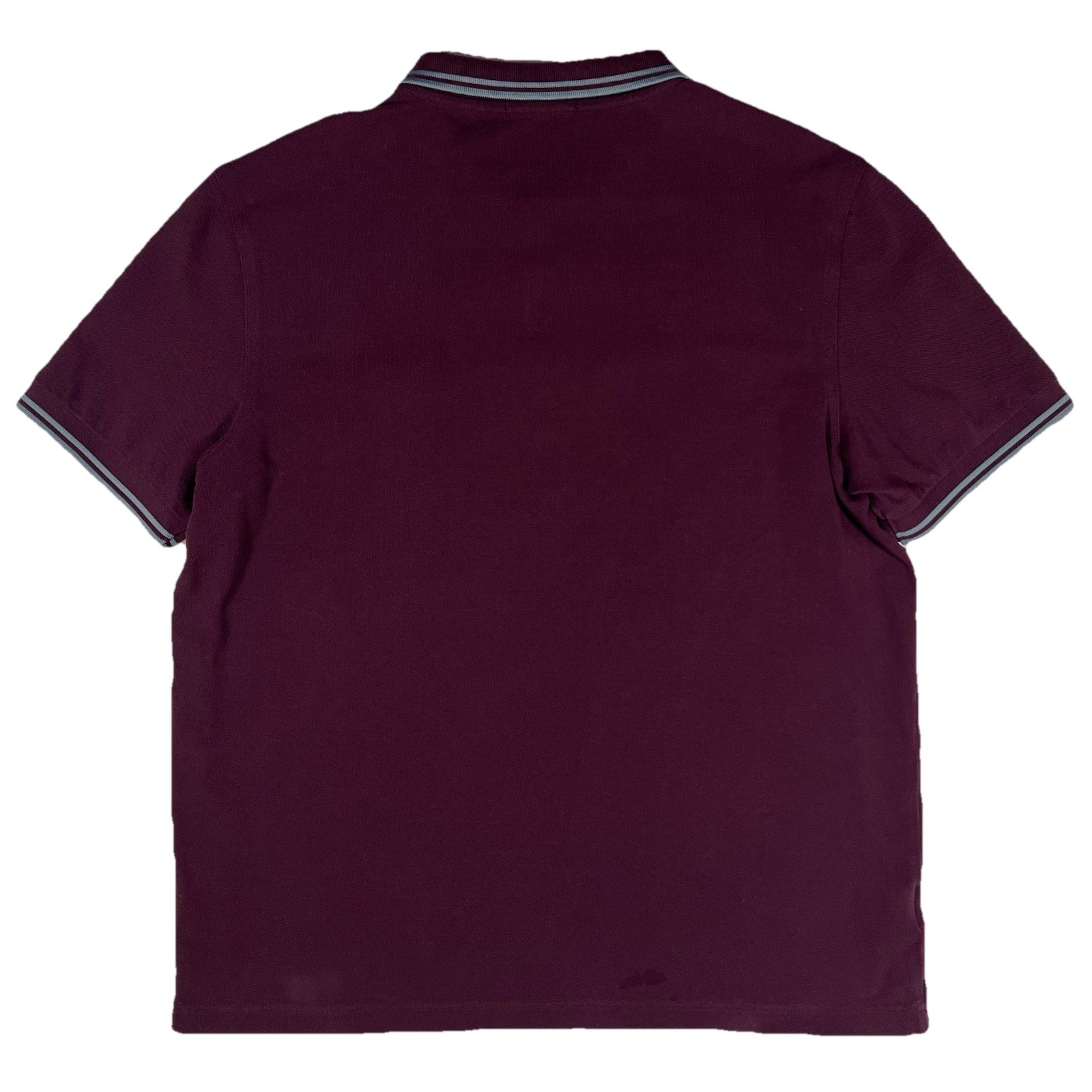 Fred Perry M3600 Twin Tipped Pique Polo Shirt Mens XL Oxblood Sky Blue Ska Oi