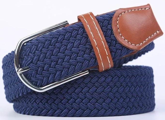 Mens Womens Belt Braided Woven Unisex Elastic Stretch Fabric Enduring Diff Sizes
