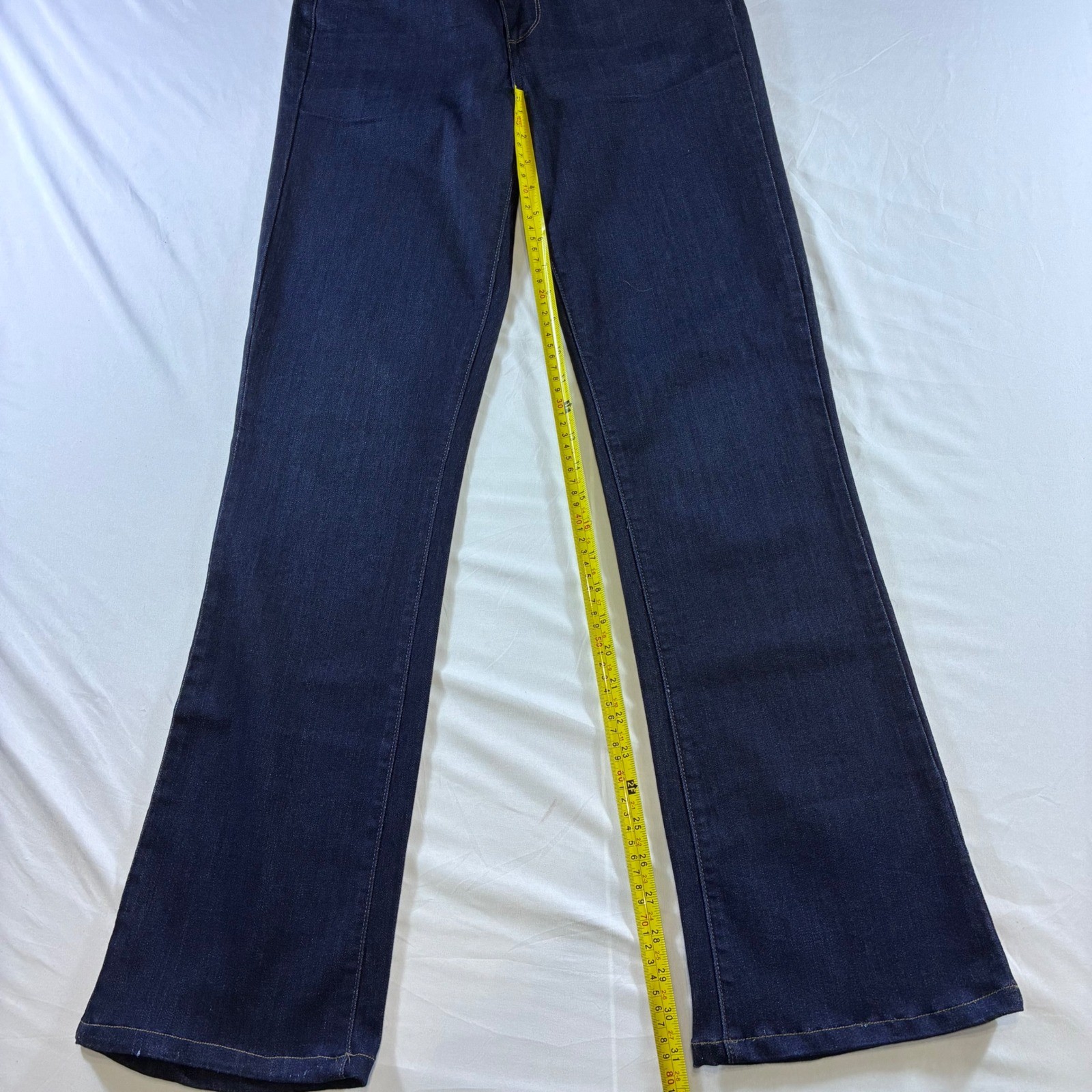 Paige Manhattan Bootcut Jeans 29 Dark Indigo Blue Denim Stretch